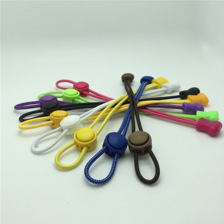 3 pair No Tie Elastic Shoelaces Lock Laces Shoe Strings Sports w/ Locking Toggle