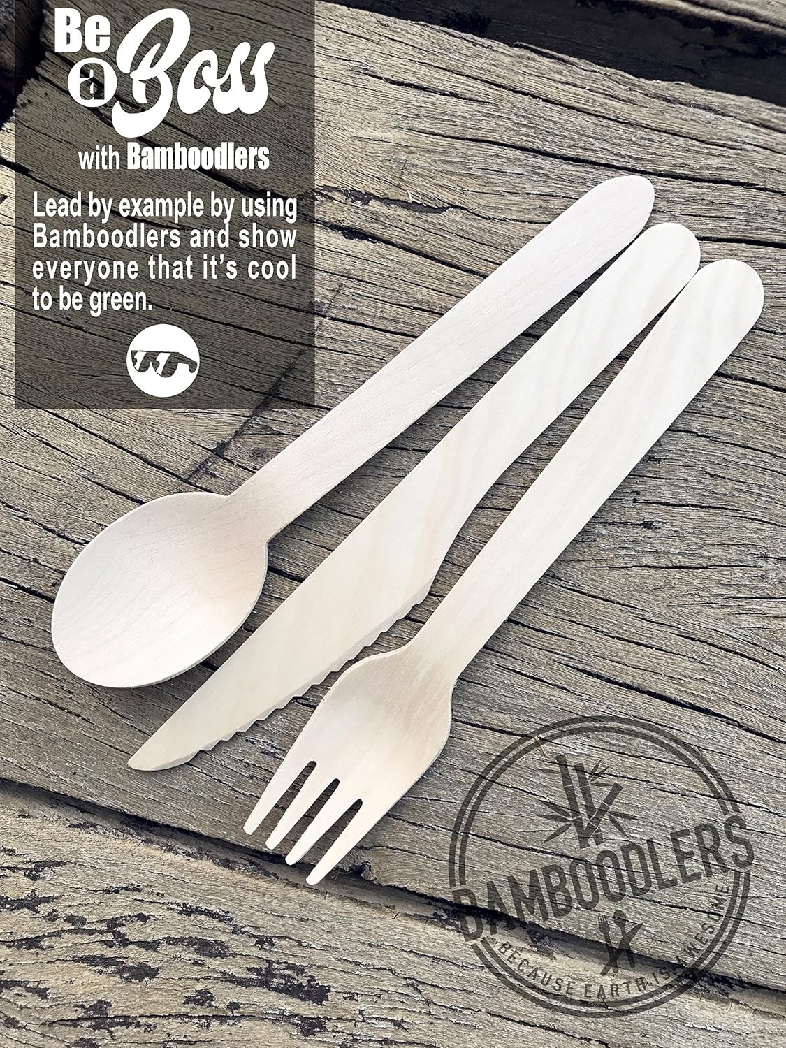 Wooden Utensil Set - All-Natural, 100% Compostable for Events