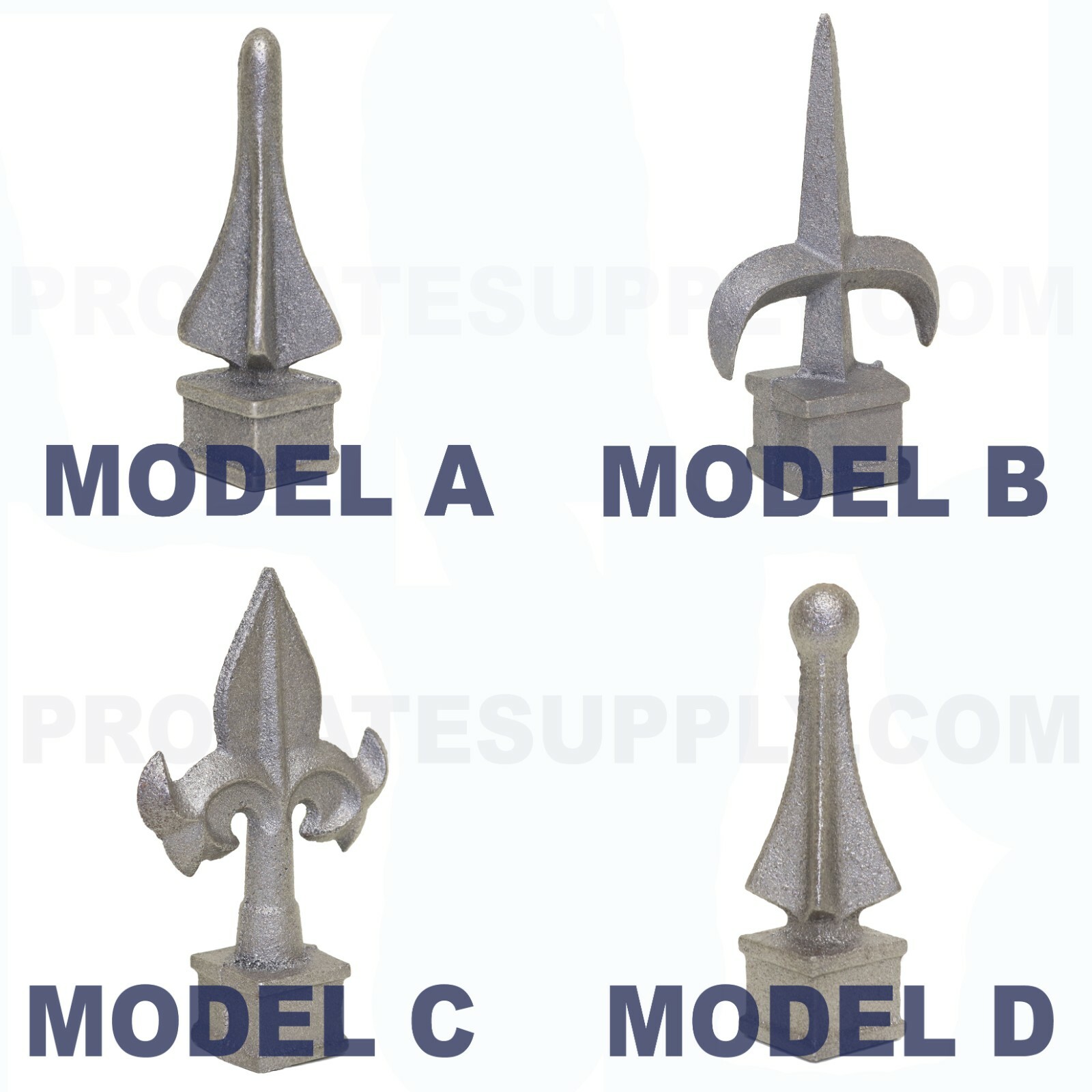 3/4" Cast Iron Spear Finial Spire Ornamental Fence Topper Wrought Iron BOX qty