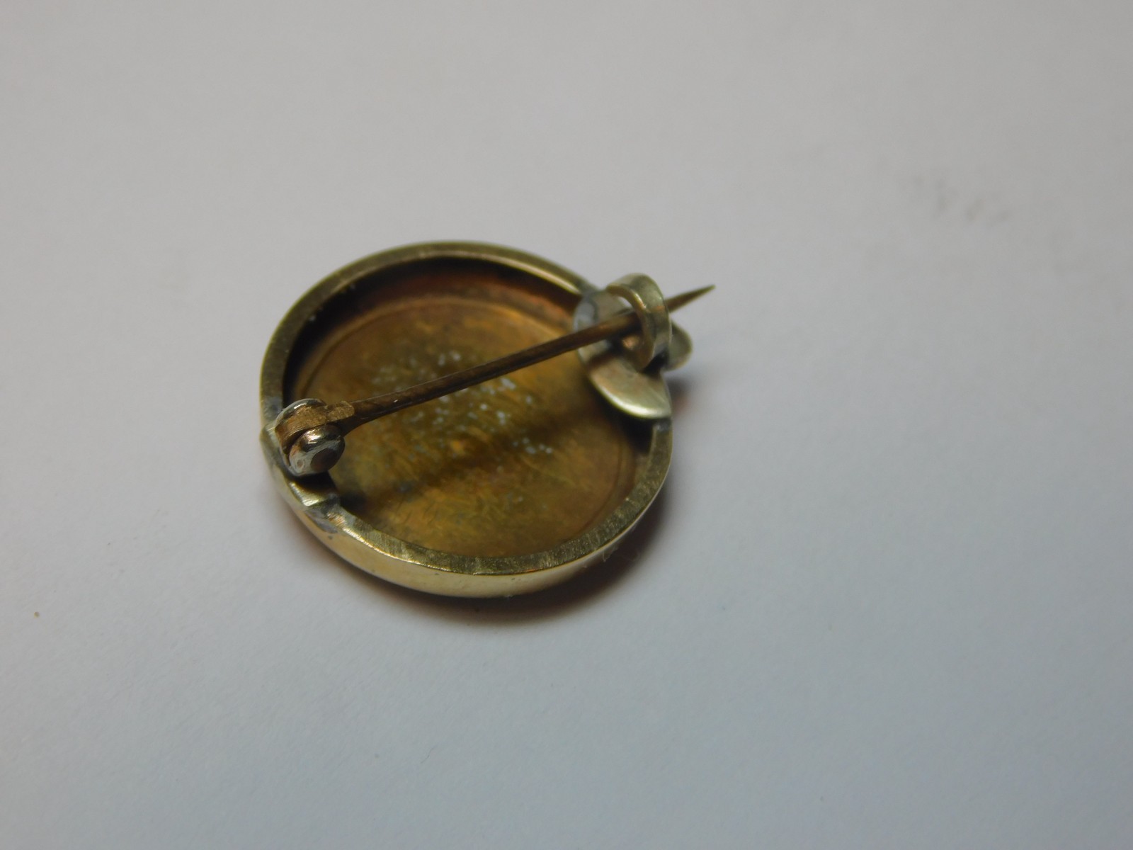 VERY UNUSUAL 1859 CALIFORNIA GOLD PIECE ON ENAMELED 10k GOLD PIN! FREE SHIPPING!