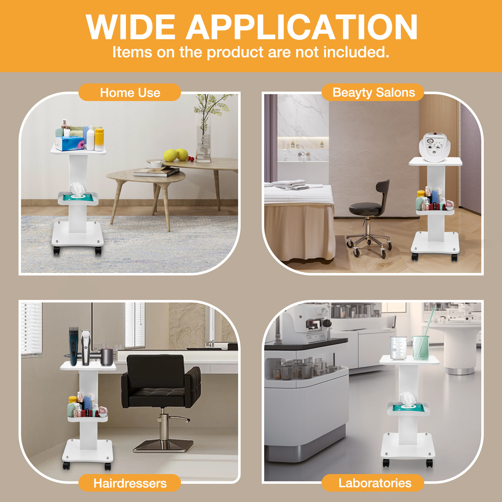 Organizer Stand Rolling Trolley Cart SPA Beauty Salon Storage Equipment Machine