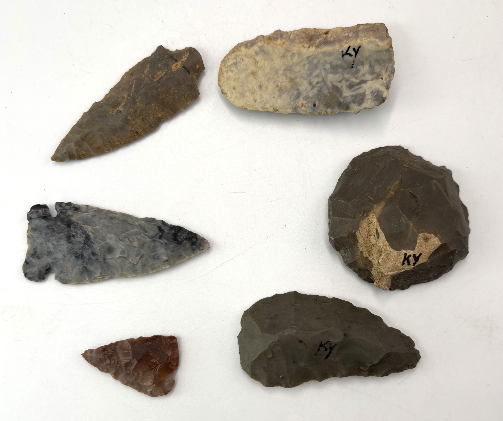 Authentic Native American Arrowheads Artifacts Flint & Chert Kentucky Find