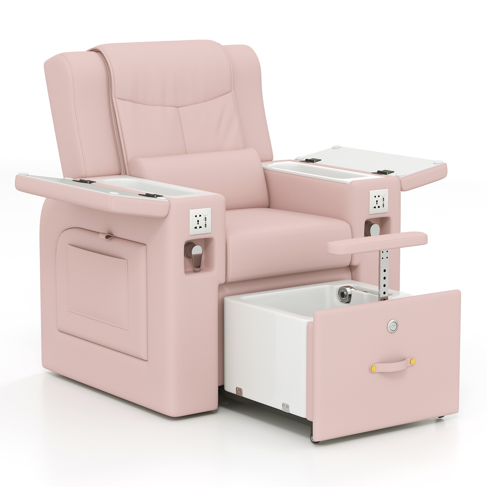 New Pro Pedicure Manicure Massage Recliner Chair Nail Beauty Spa w/Foot Bathtub