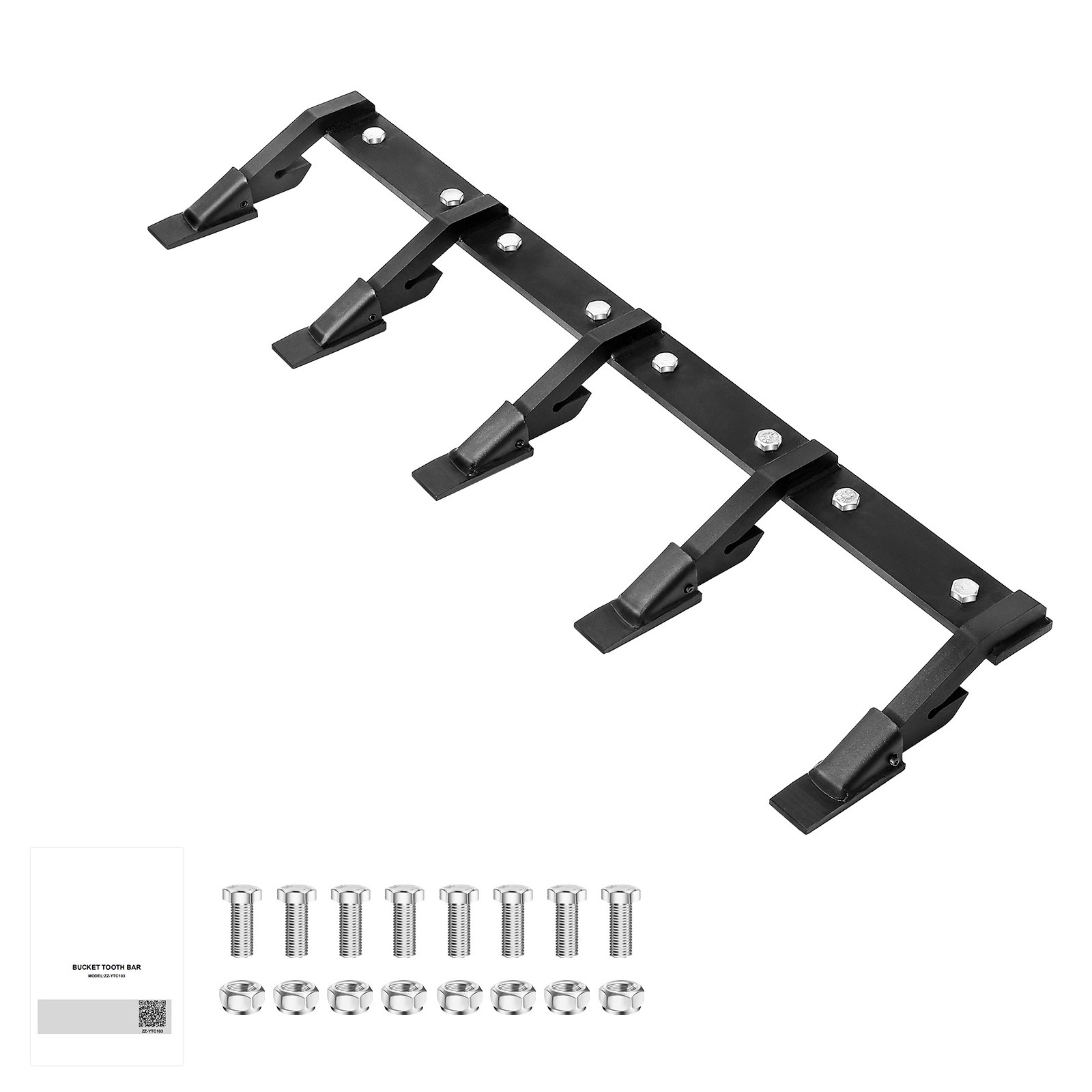 Uimoso Bucket Tooth Bar 46" Tractor Bucket 5 Teeth Bar 4560 lbs Load Capacity