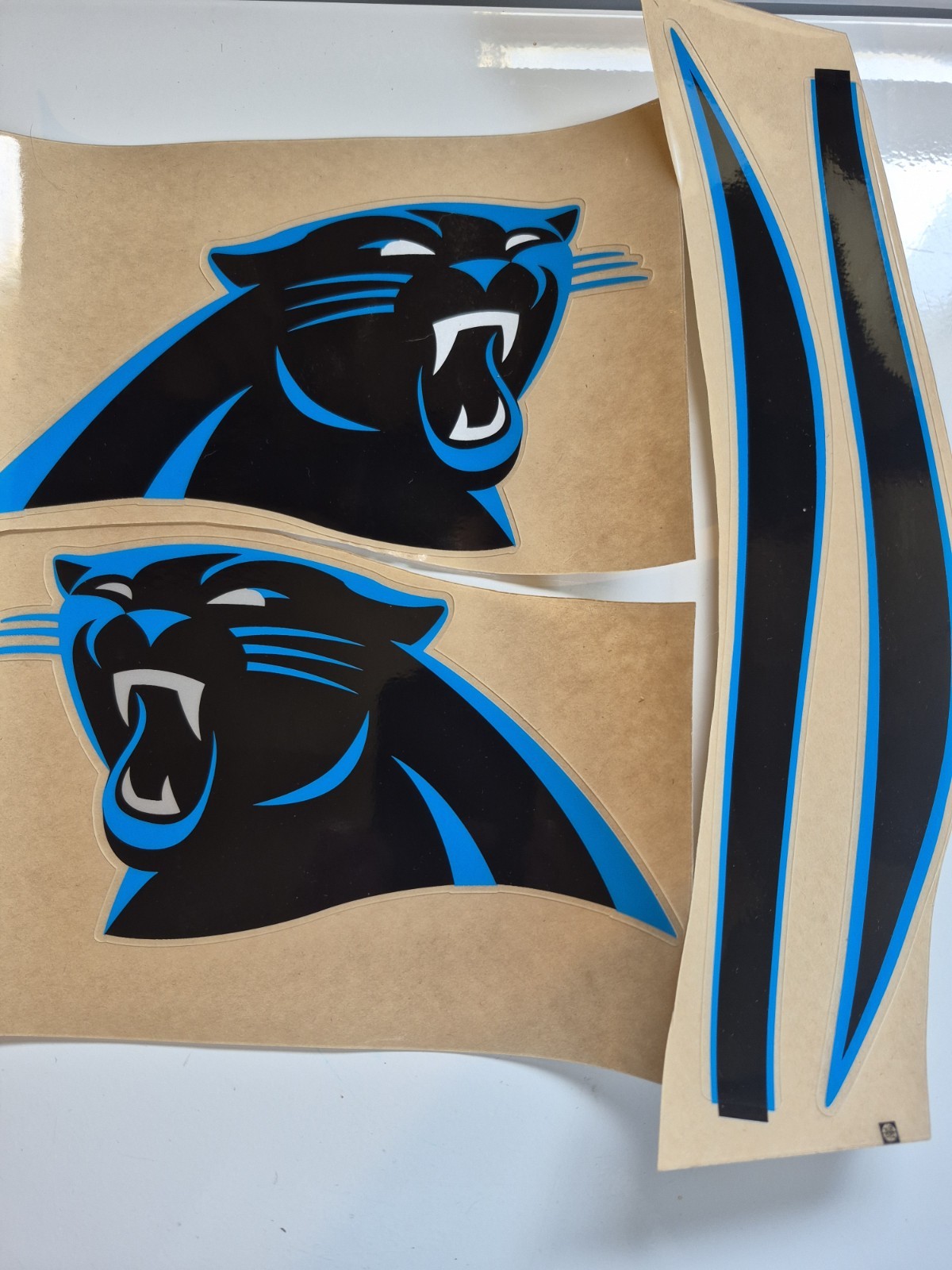 Panther And Stripes full size football helmet decals set