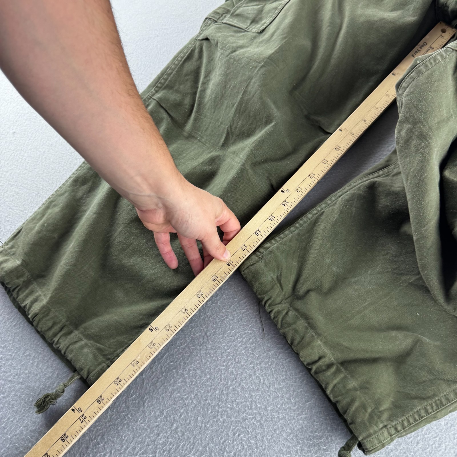 Vintage 50s Military Pants Mens 29x26 Korean War Cargo M-51 Field