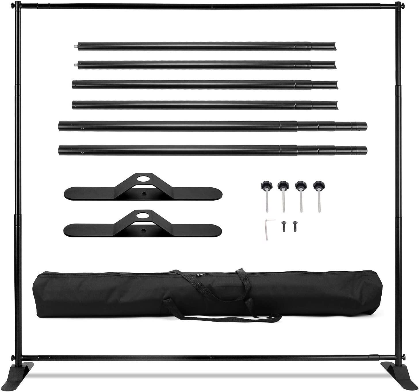 8x10' Banner Stand Step and Repeat Adjustable Telescopic Trade Show Backdrop