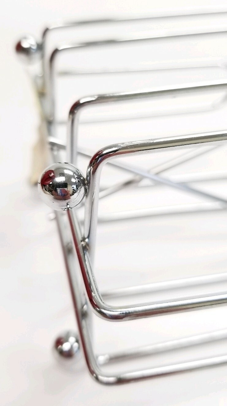 Chrome Wire Metal Sugar Sweetener Packet Holder Dispenser, New