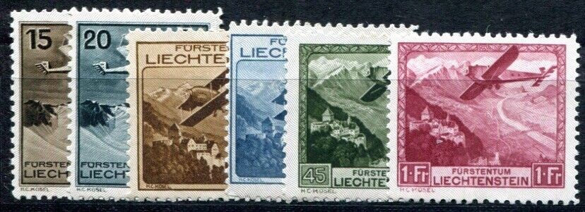 LIECHTENSTEIN 1930 108-113 * SET airmail 180€(I1535