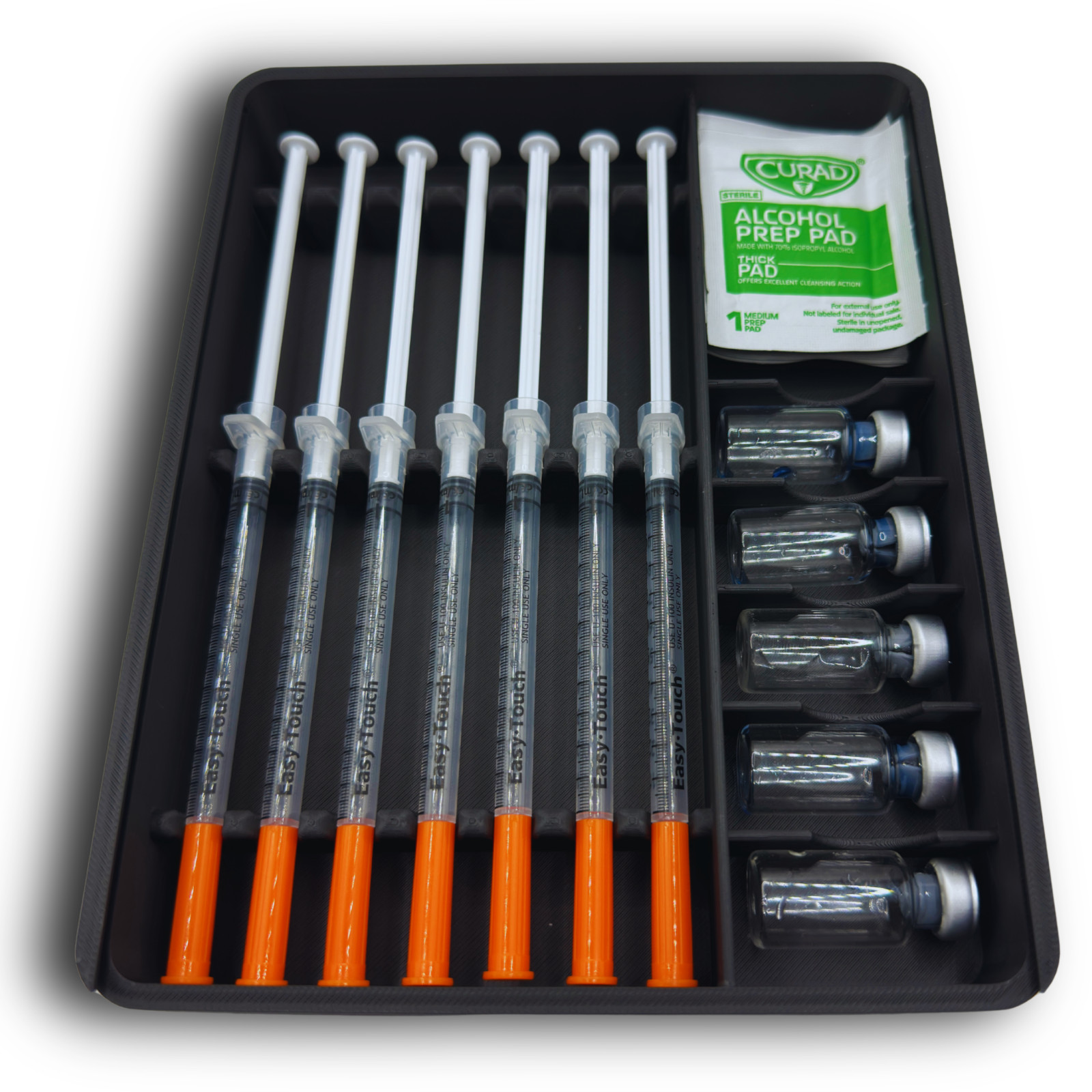 Prefilled Syringe Storage Case – Holds 7 Syringes, 5 Vials & Wipes | Compact Fri