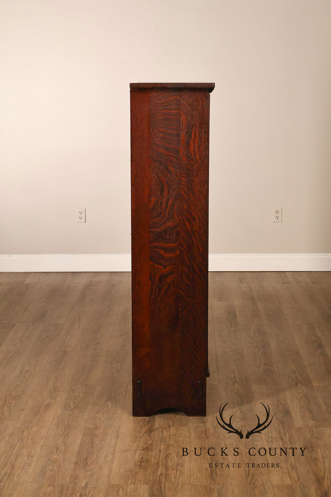 Harvey Ellis Style Mission Oak Bookcase Cabinet