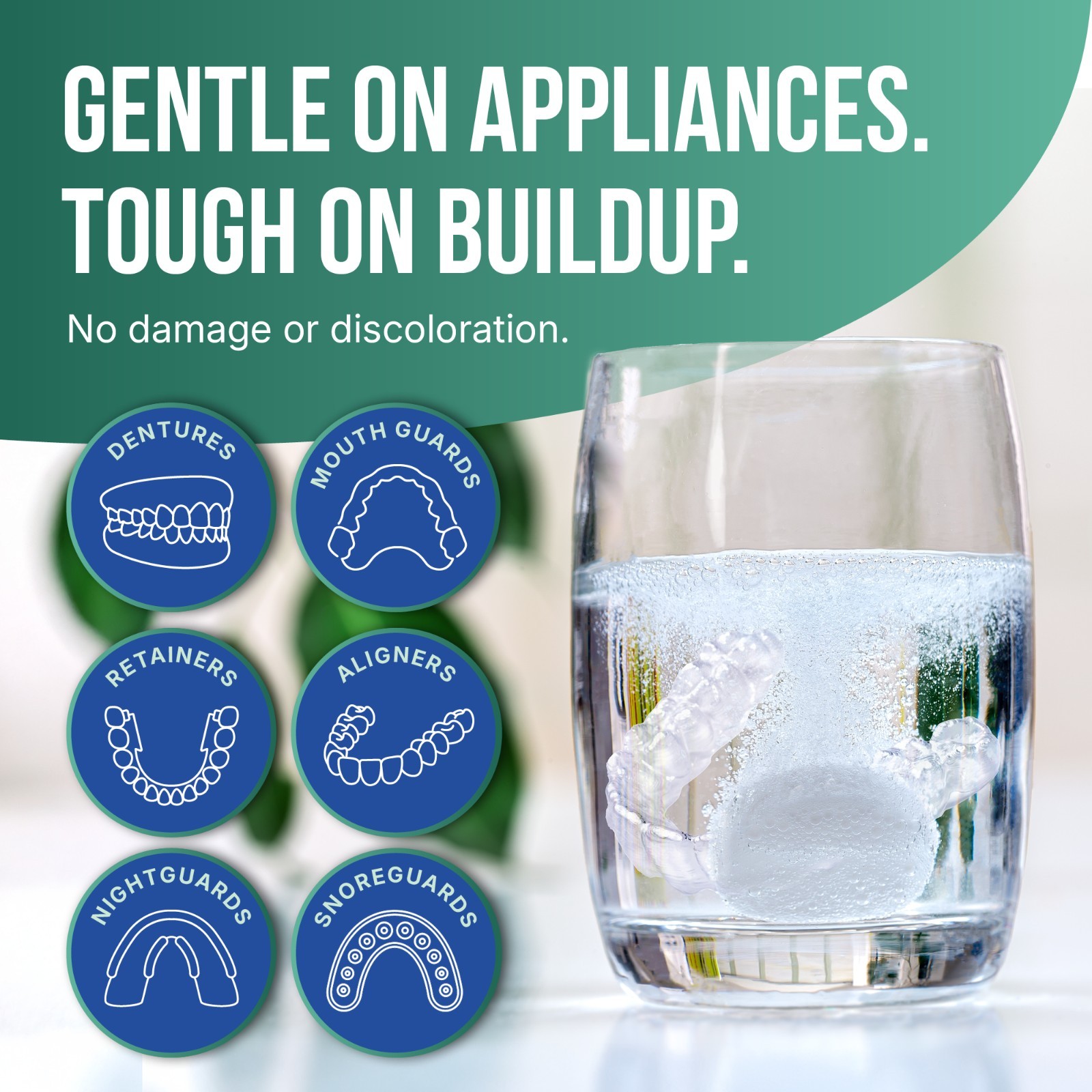 Retainer Cleaning Tablets 130 Count - For Dentures, Invisalign, Night Guards