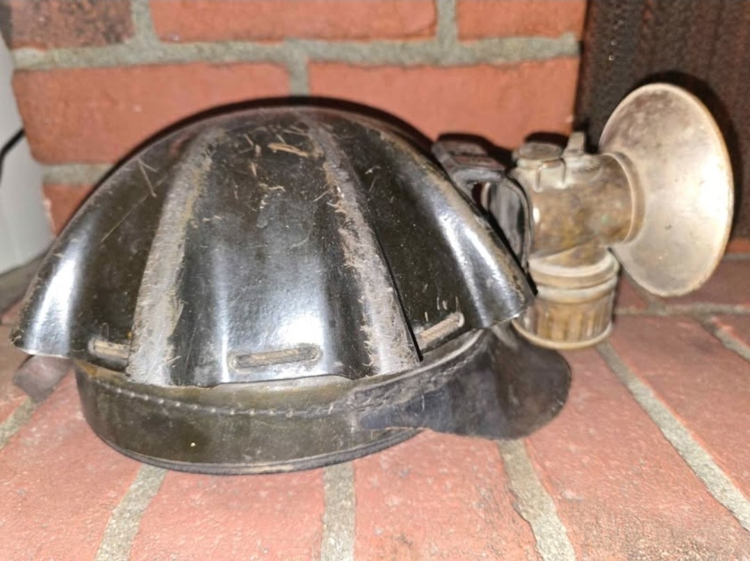 1920s-1930s Antique Historic Child-Labor Coal Miner's helmet! VERY RARE!!!!!!