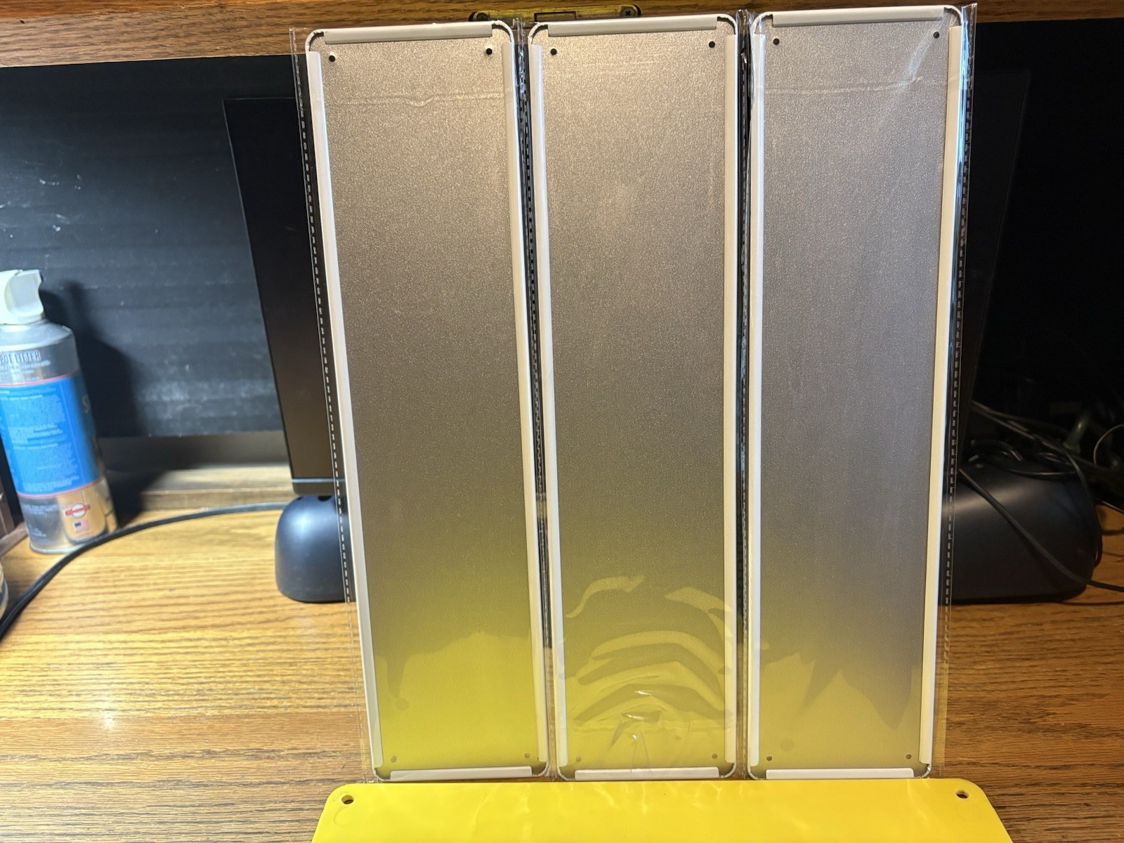 3-TEXACO MARINE PRODUCTS-SERVICE-FREE AIR METAL SIGNS 4x16”NIP MANCAVE/SHOP/ETC