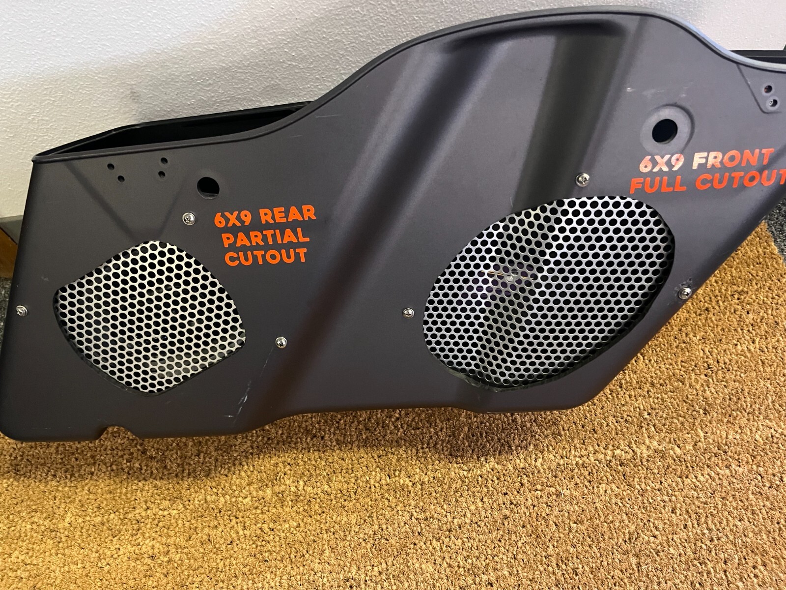 6x9 Quad Harley Saddlebag Speaker Mounting Ring Adapters w/GRILLS 1994-2013