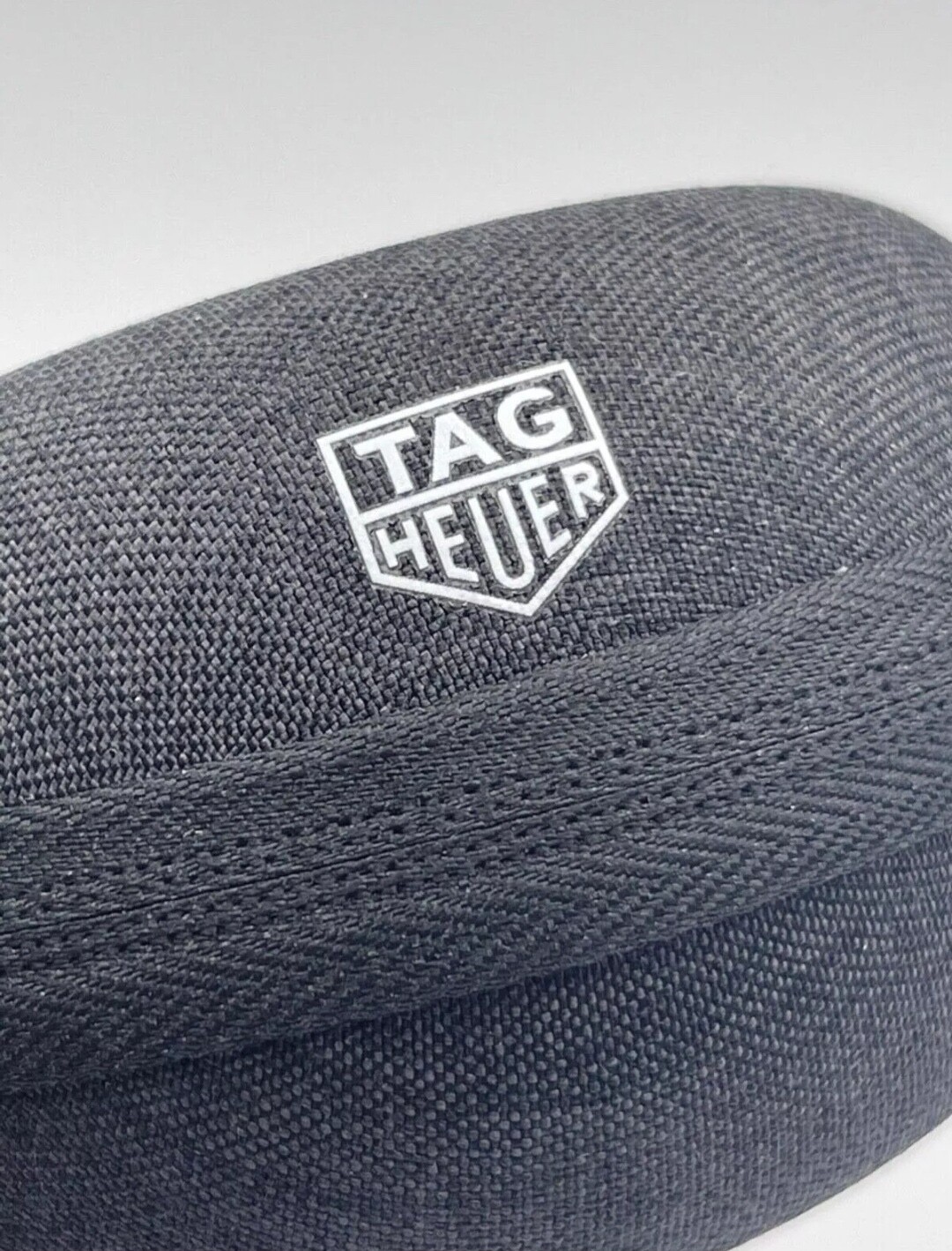 TAG Heuer Watch Storage Case Travel Compact Size w/ Zipper Round Black & Gray