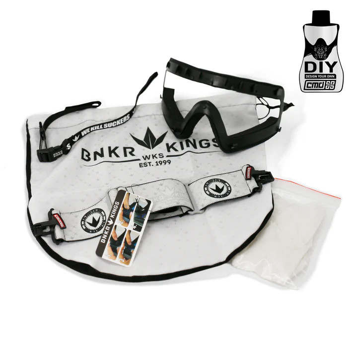 Bunkerkings CMD Paintball Goggles – Clear DIY Color Kit | Custom Dyeable Mask