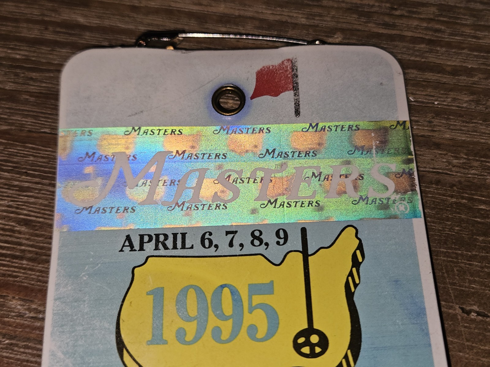 1995 Masters Badge Tiger Woods 1st Masters ANGC