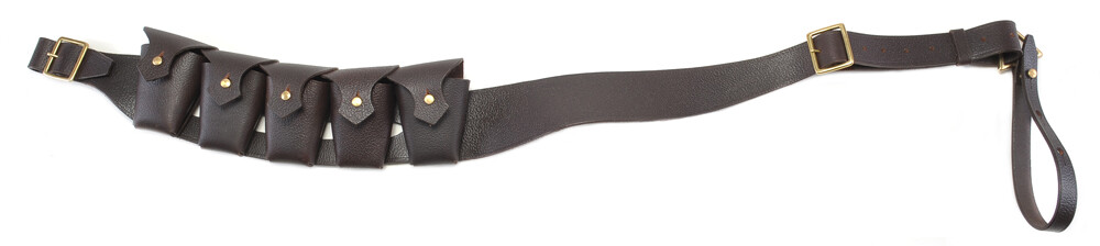 British P-1903 Leather 5 pocket Bandolier Pattern 1903 Premium Oiled Leather