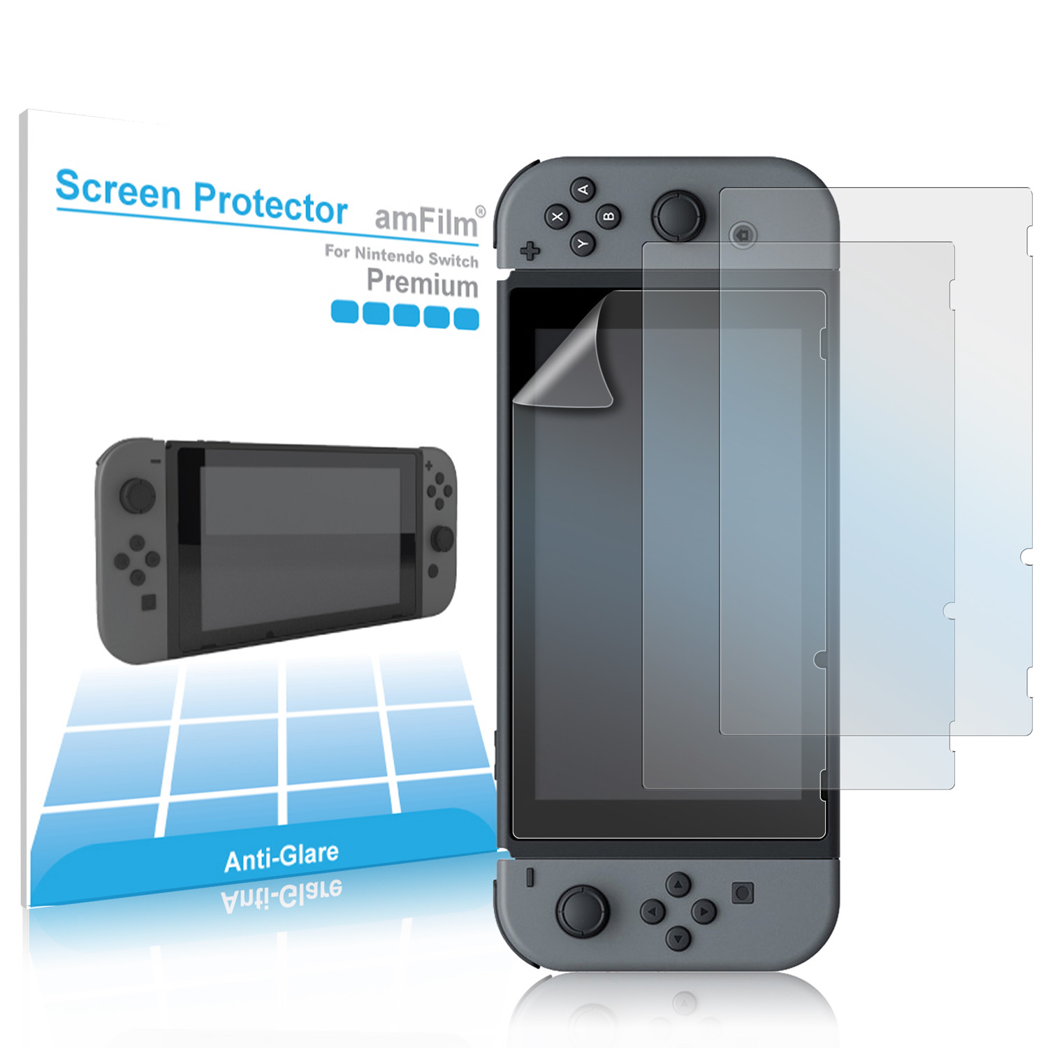 Nintendo Switch amFilm Anti-Glare/Anti-Fingerprint Screen Protector (3 Pack)