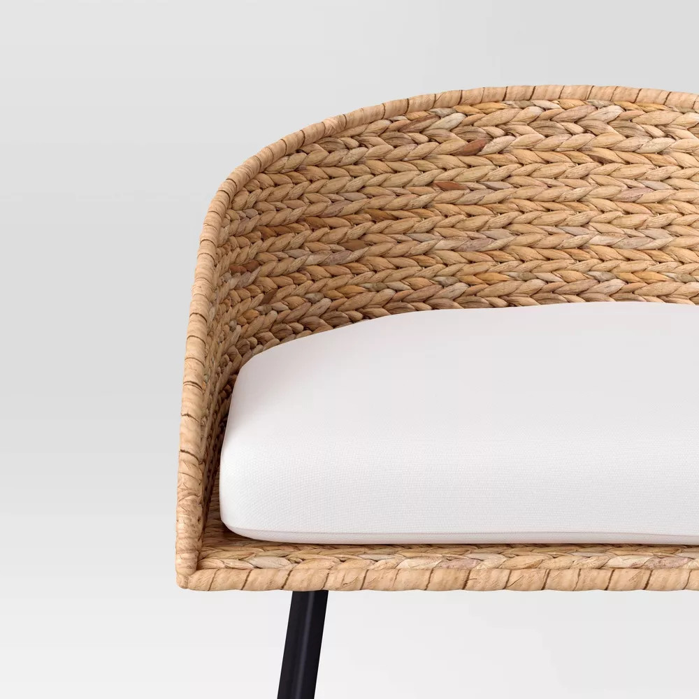 Threshold Barrel Style Bar Stool Rustic Industrial Metal Kitchen 24.02"