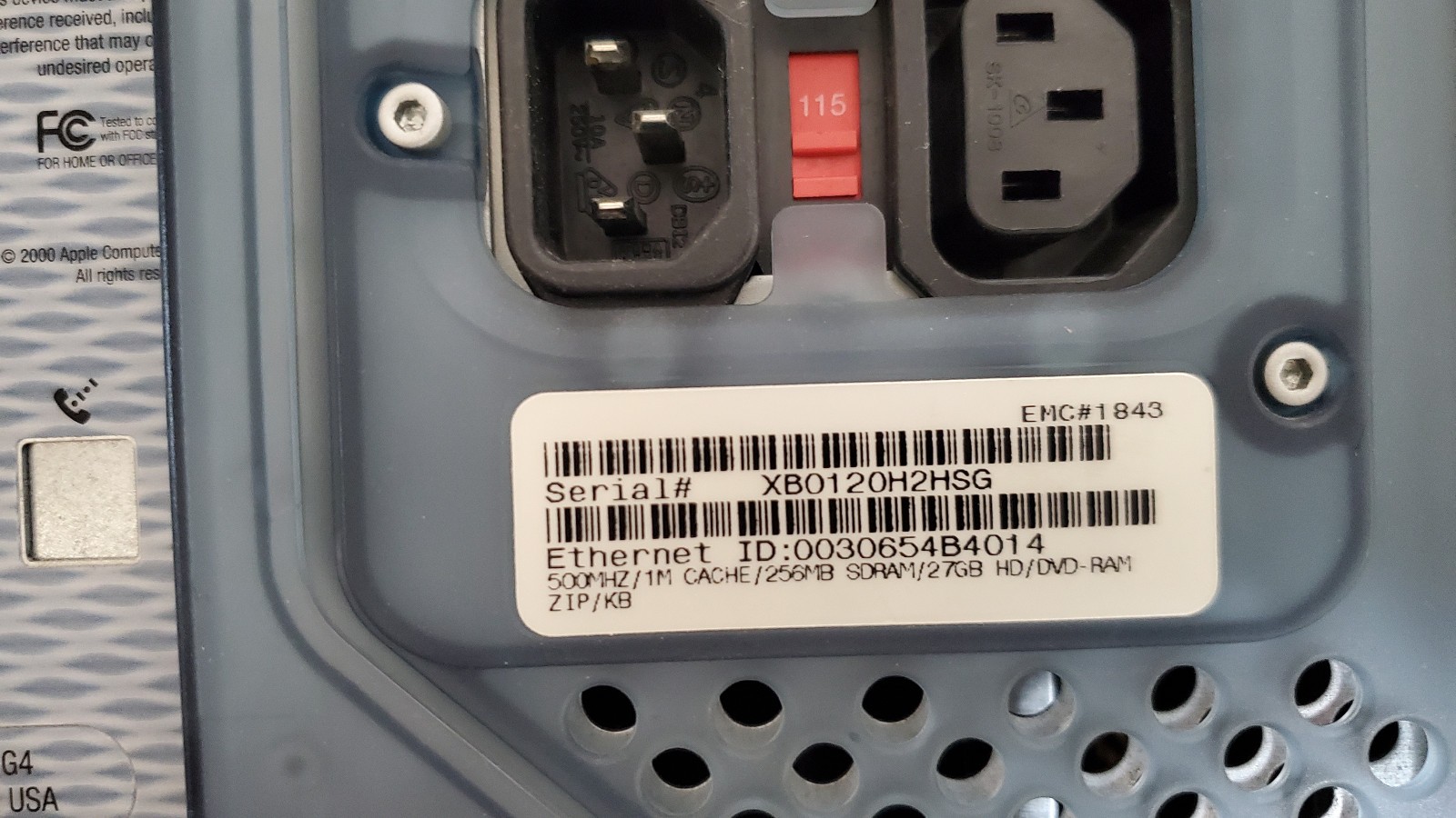 Apple Power Mac G4 2001 500MHz 1GB RAM Radeon 8500 RAID SCSI No HDD No OS