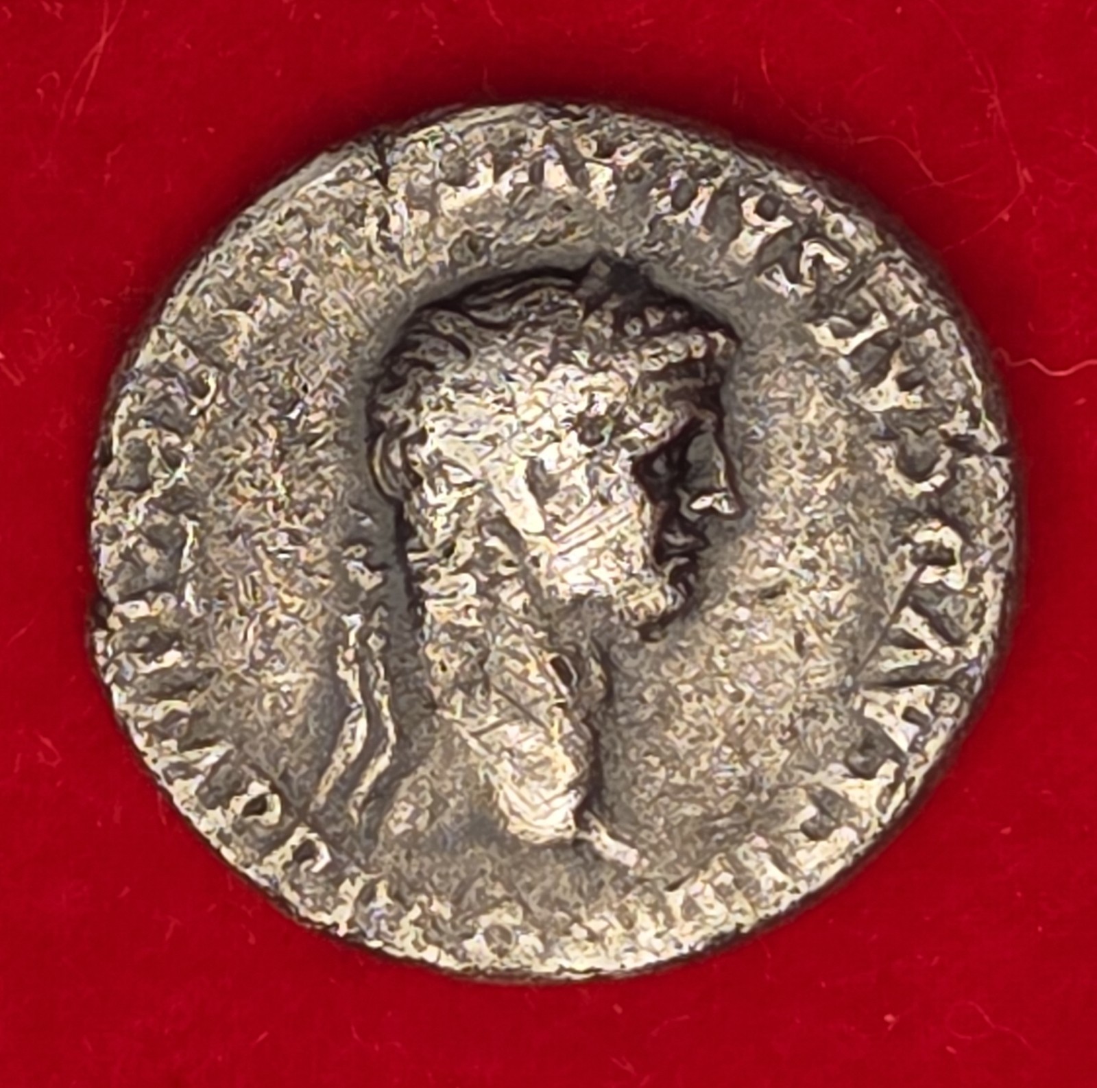 Claudius AR Denarius SPQR OB CS Oak Wreath, Fine, 3.46g