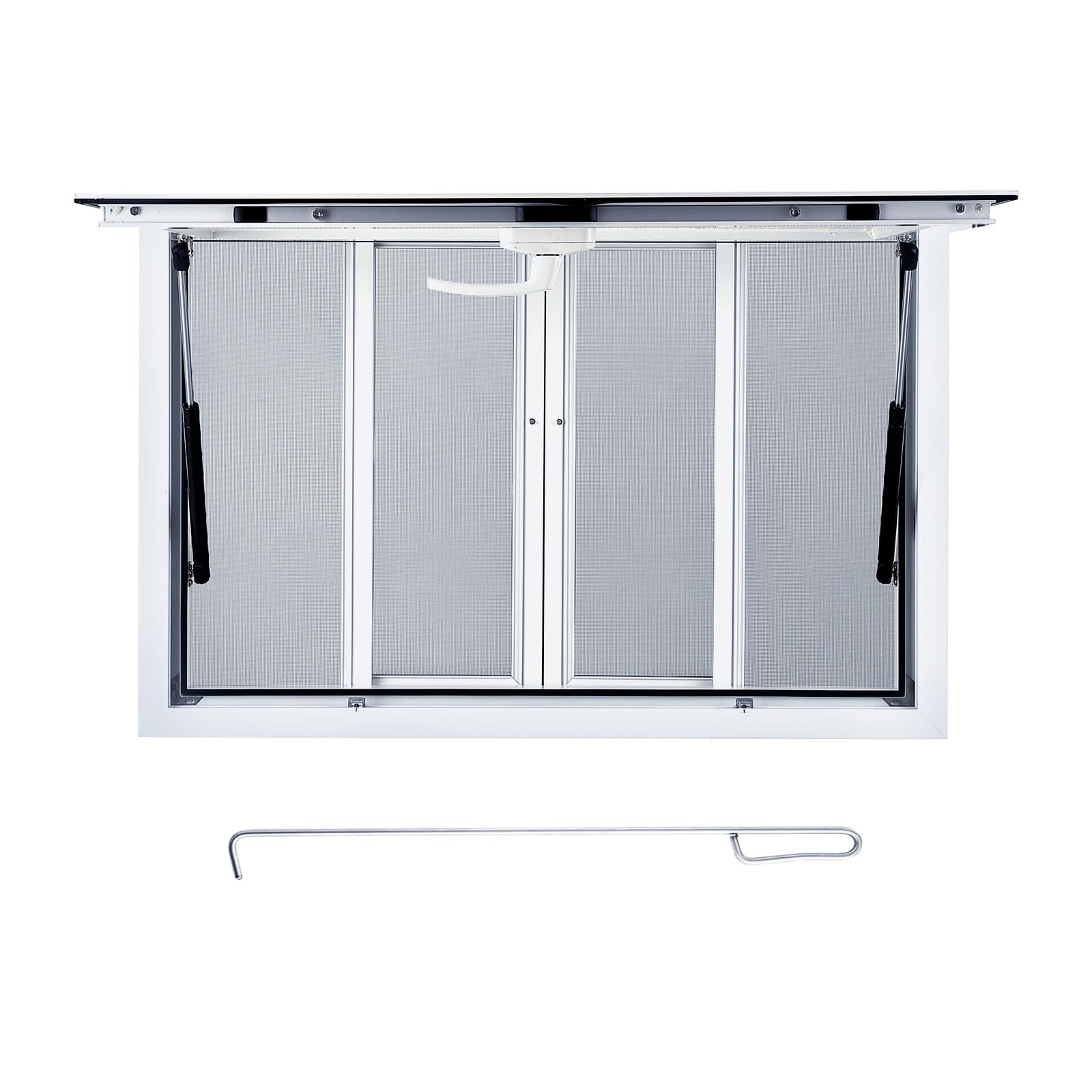 Concession Window 48"x36" Serving Window W/ 4 Horizontal Sliding Screen Windows