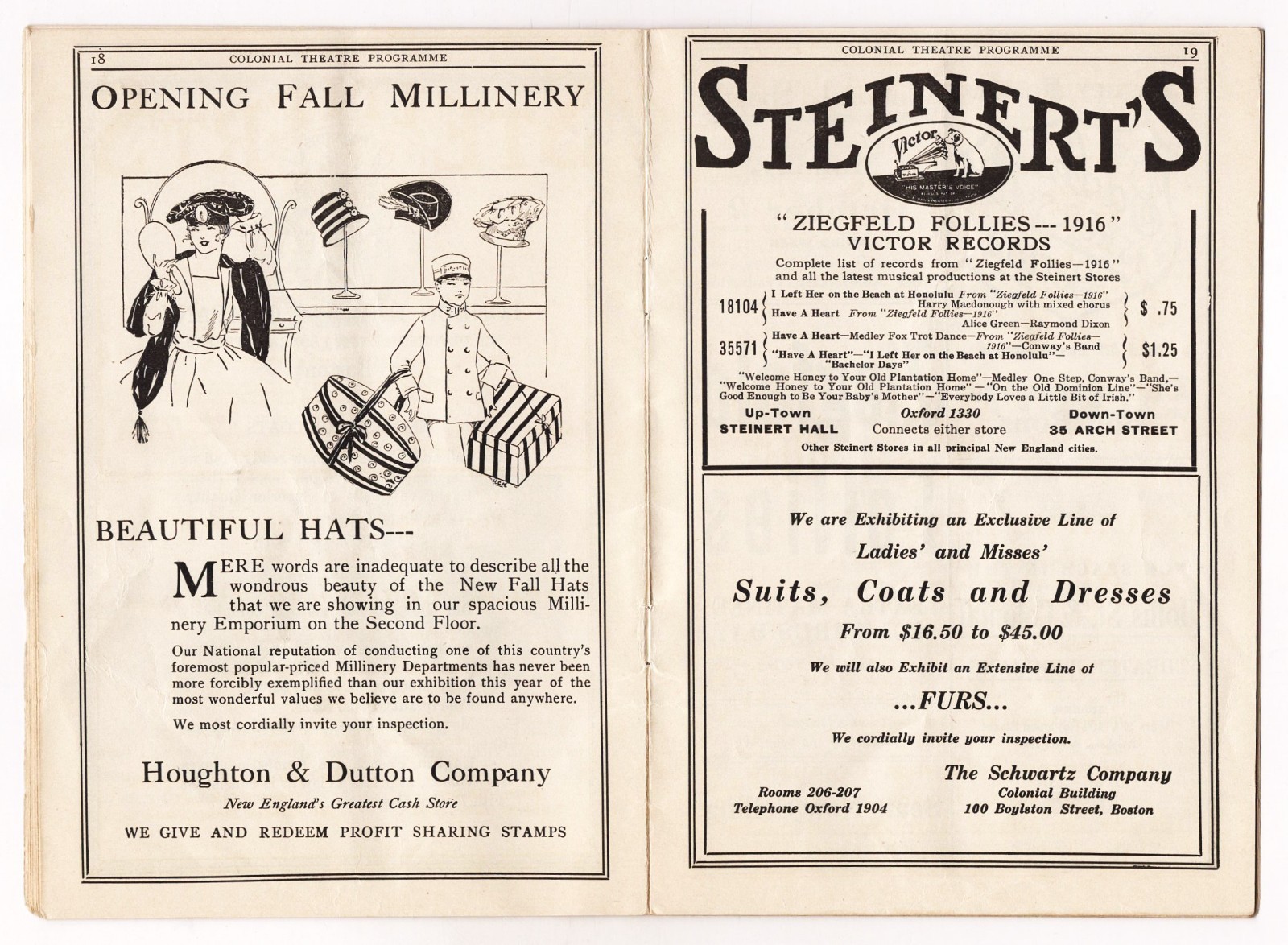 W. C. Fields "ZIEGFELD FOLLIES of 1916" Fannie Brice / Will Rogers 1916 Program