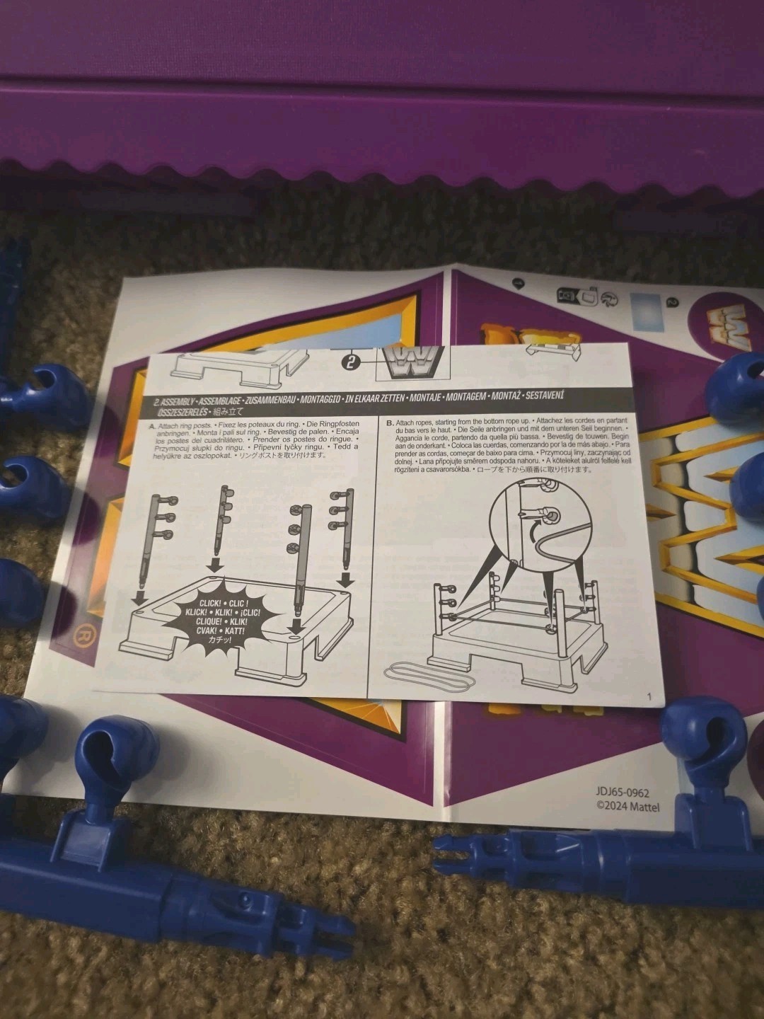 Mattel WWE Retro Ring Playset No Figure