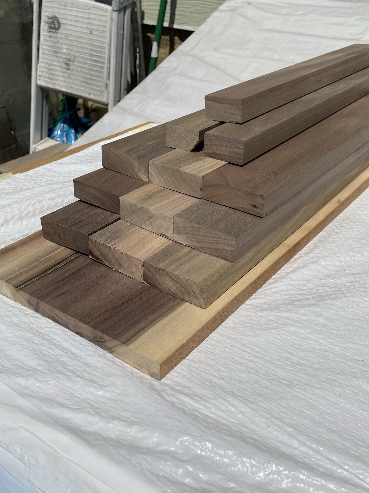 Black Walnut 12 pieces board 1”x2”x 8”+Solid , Kiln Wood Boards S2S