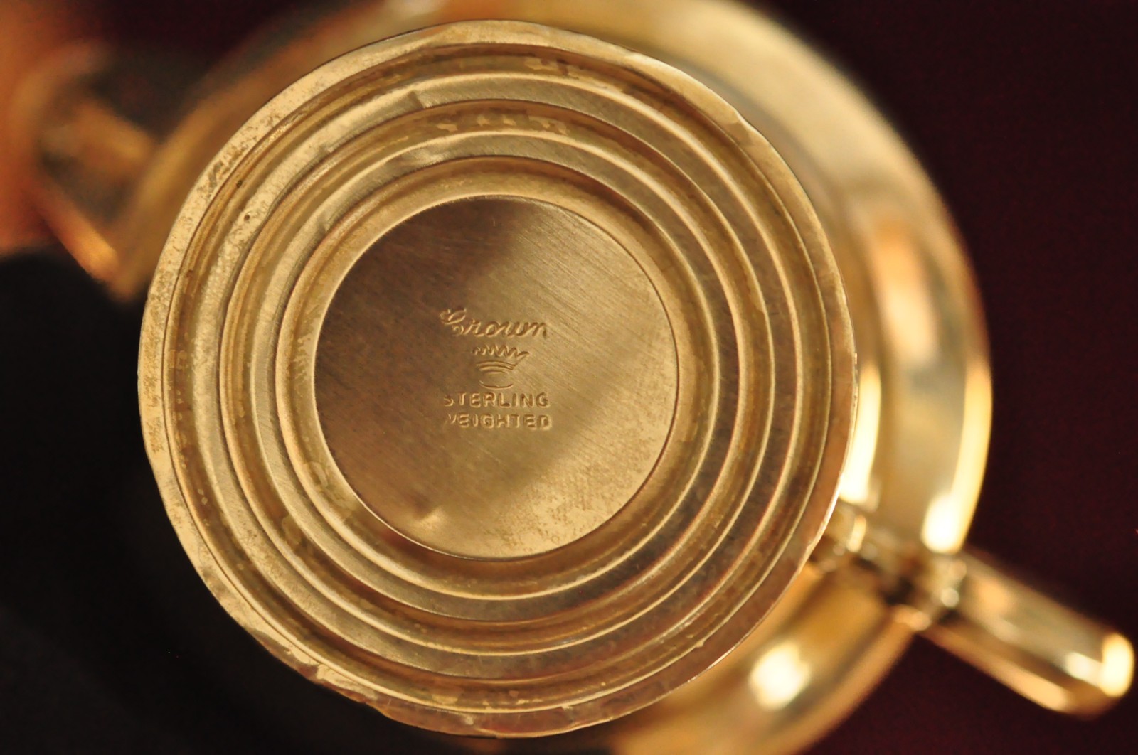 Vintage Crown Sterling Silver Creamer & Sugar – Sterling Weighted – 192g Total –