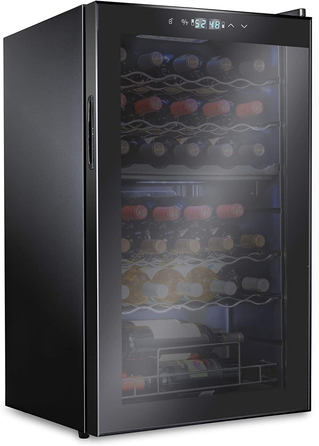 Ivation Wine Fridge, Dual Zone Freestanding Wine Cooler, 33 Bottles