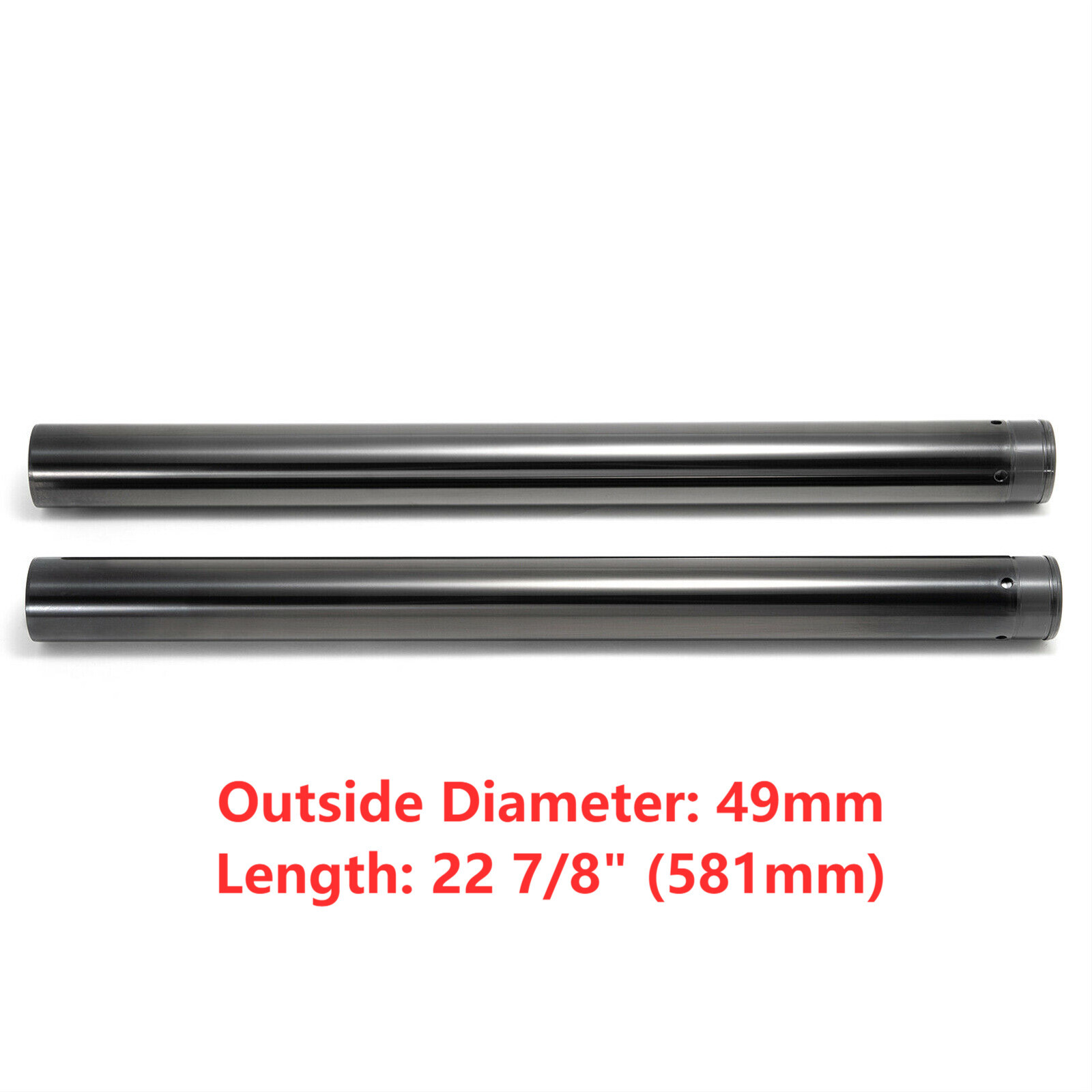 Chrome Black 49mm Fork Tubes 45500113 for Harley Touring 14-23 Street Road Glide