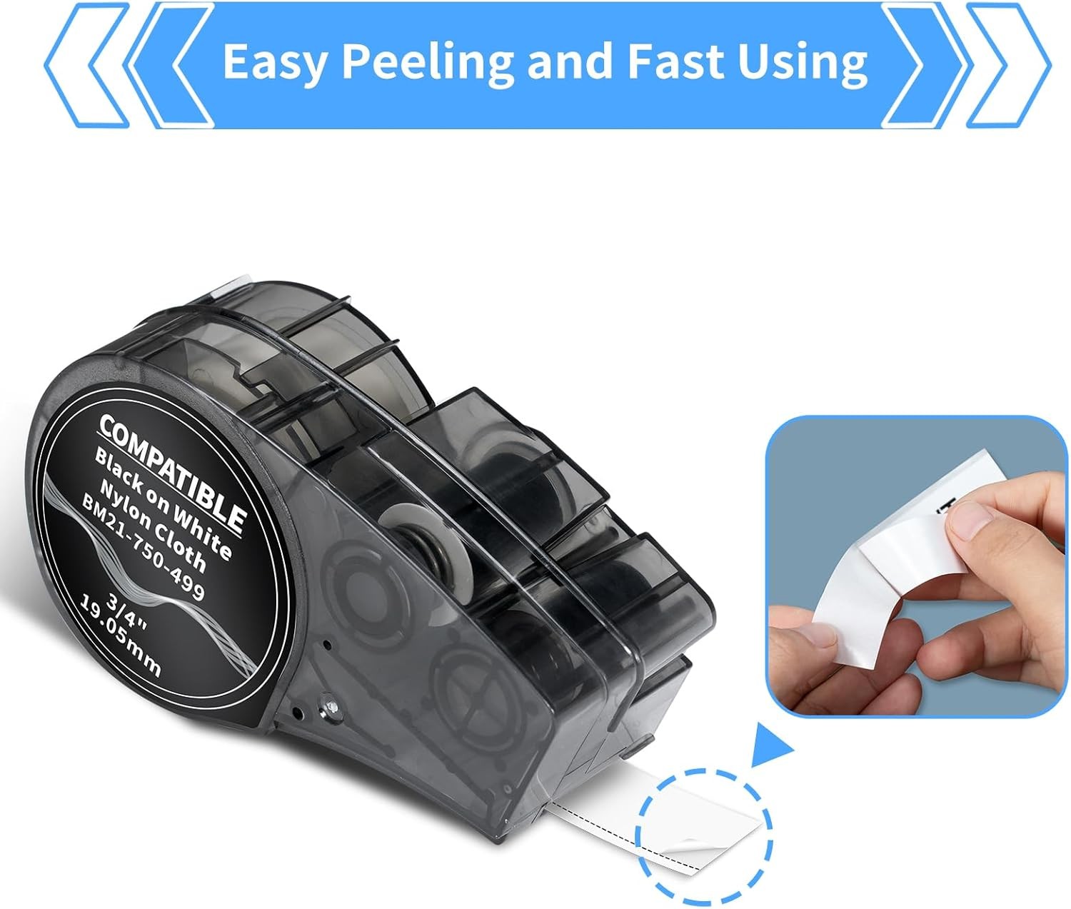 10x Brady M21-750-499 Adhesive Multi-Purpose Nylon Labels Ribbon for M21 Printer