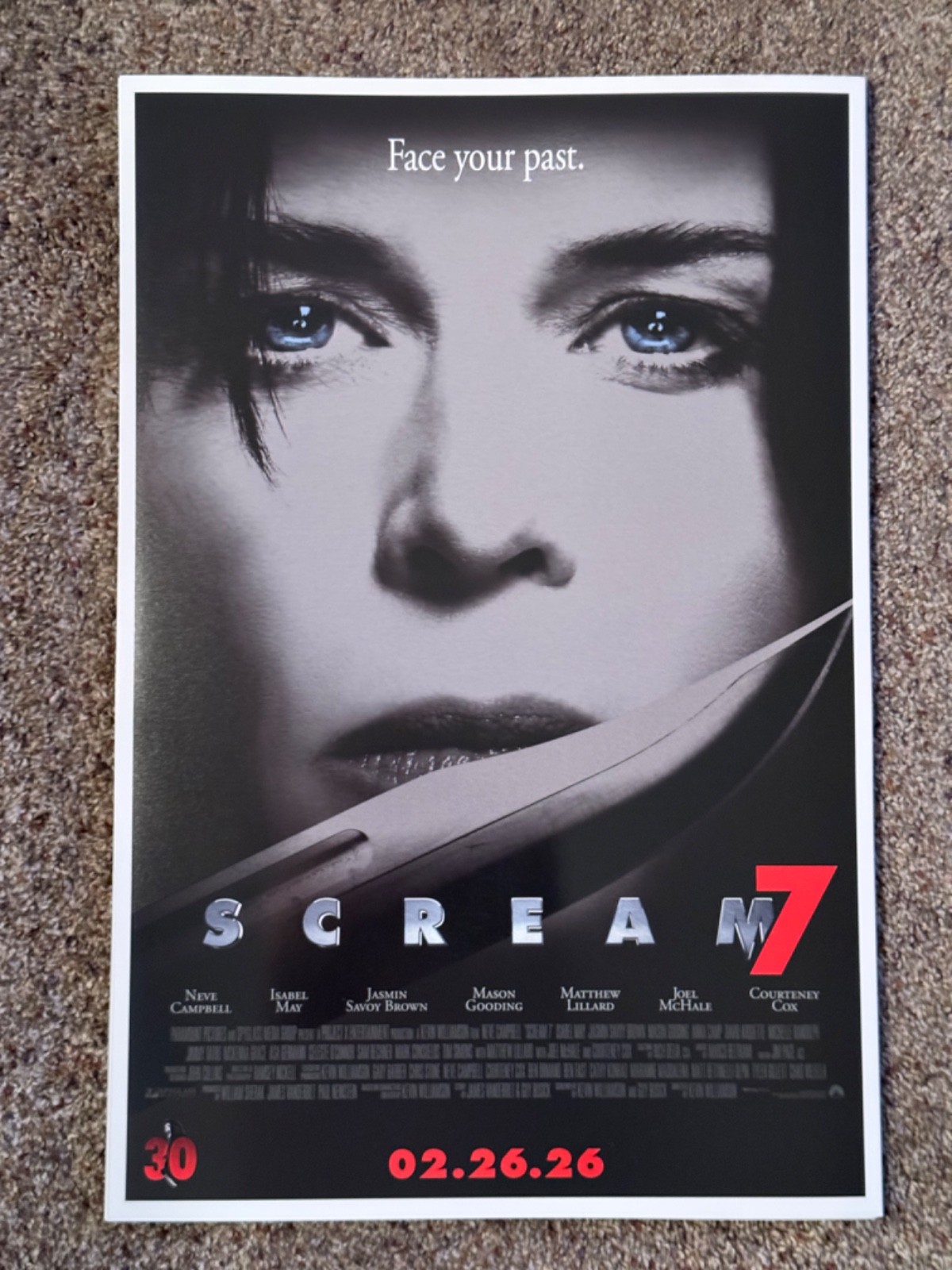 SCREAM 7 ORIGINAL LIMITED EDITION AMC EXCLUSIVE 12 X 18 POSTER! SHIPS NOW FREE!!