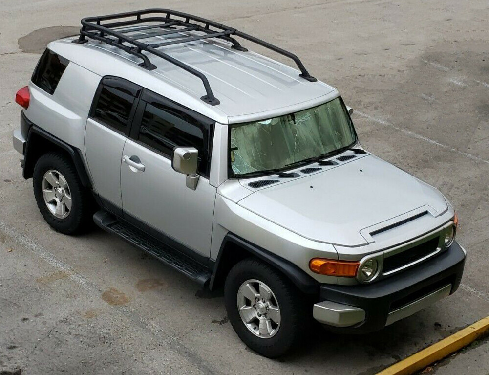 For Toyota FJ Cruiser 2007-2014 Factory Style Aluminum Roof Rack Rail Top Cargo