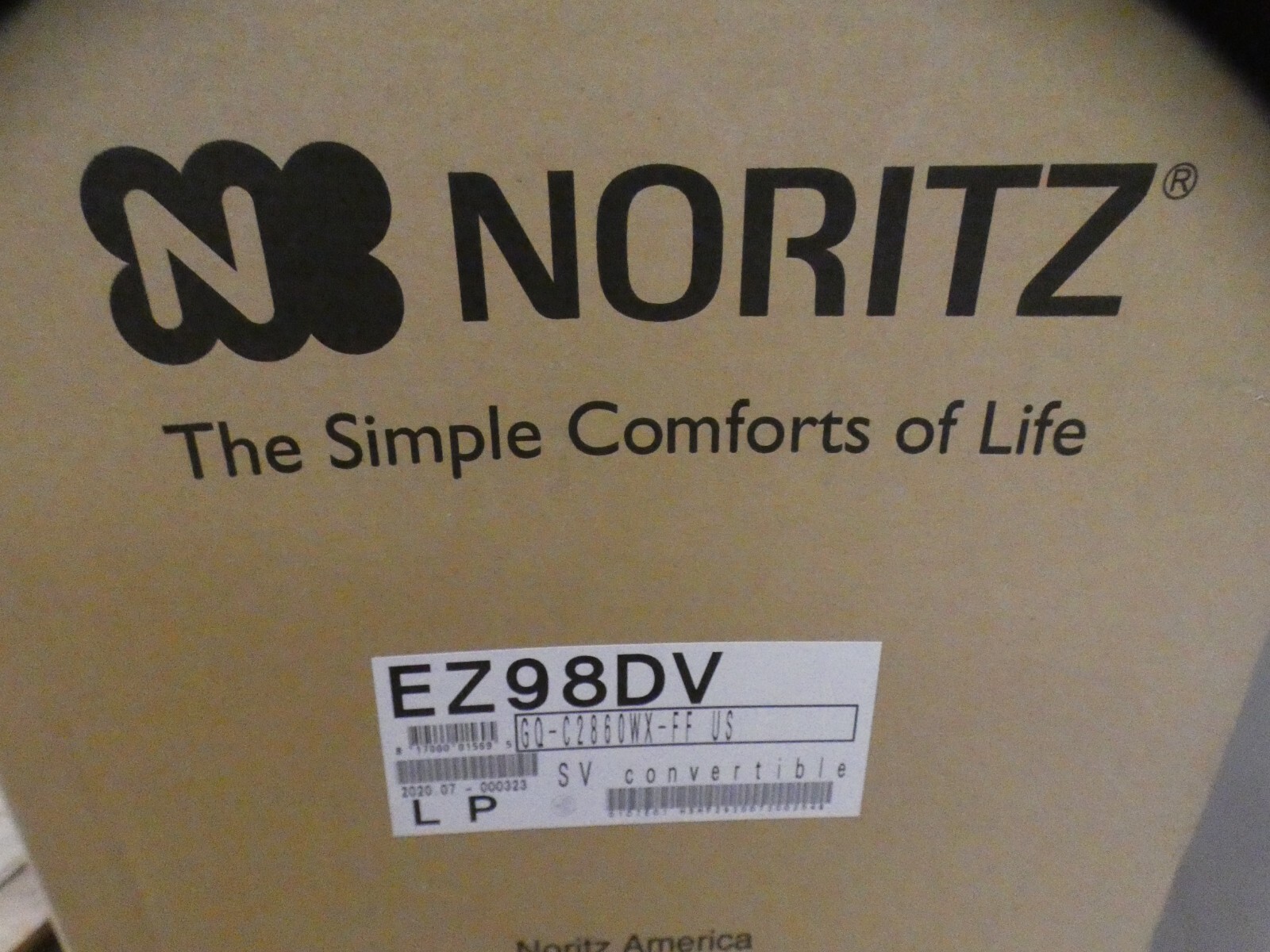 Noritz EZ98DV 180,000 BTU Indoor/Outdoor Residential Tankless Water Heater (LP)