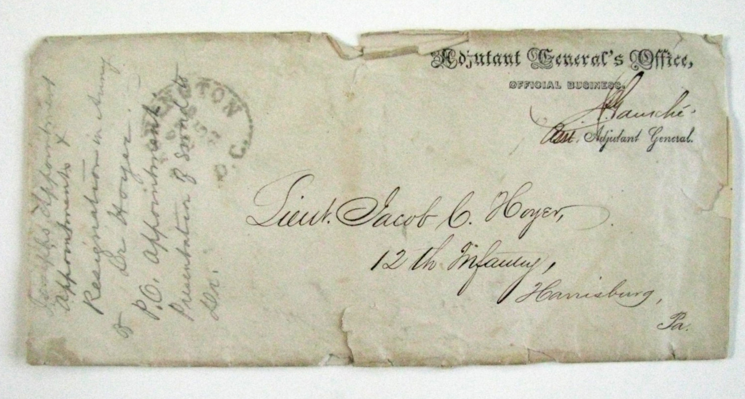 CIVIL WAR CUBAN-AMERICAN COL JULIUS GARESCHE KIA STONE'S RIVER SIGNED COVER