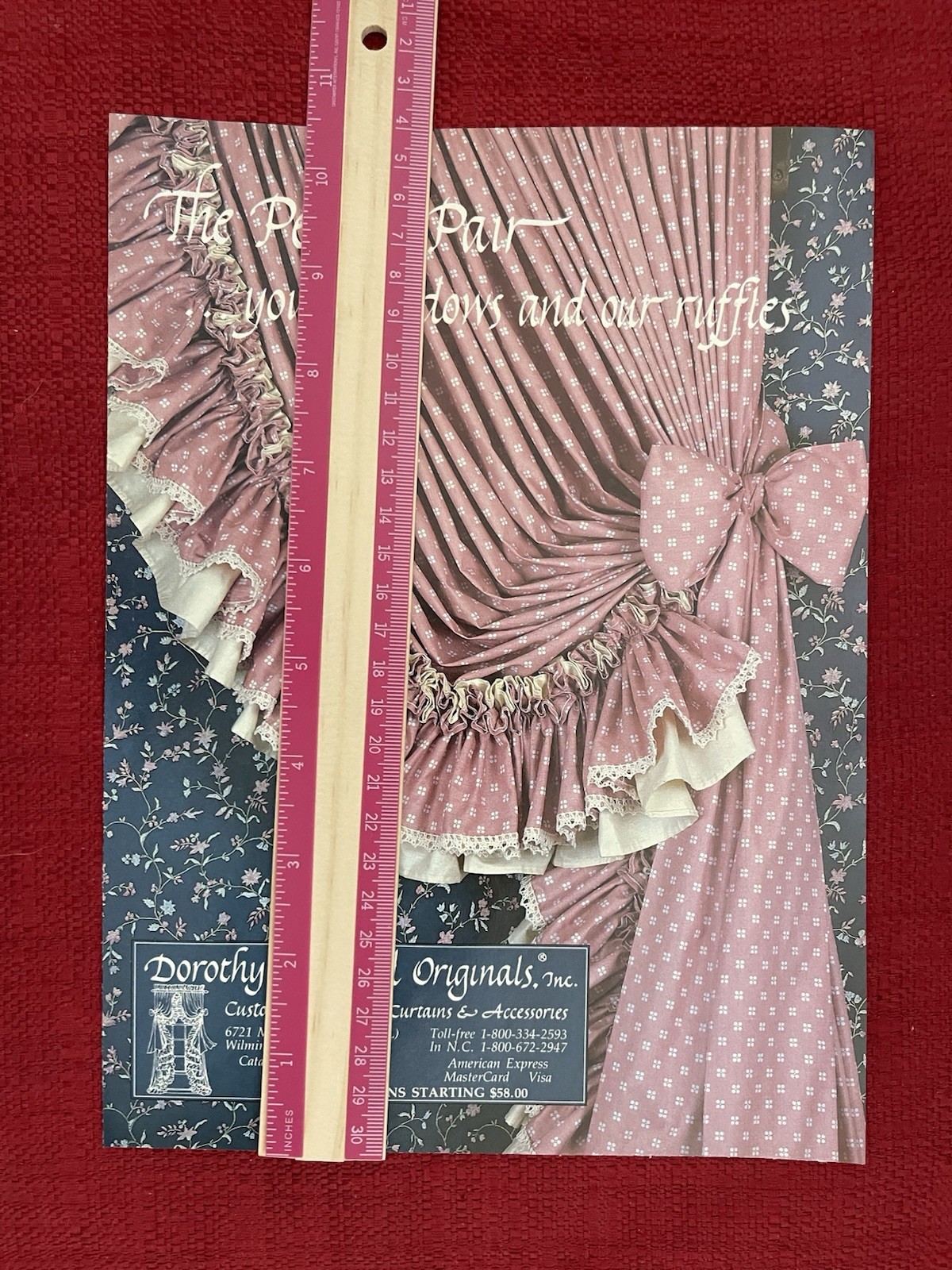 Vintage 1984 Print Ad Dorothy’s Ruffled Originals Curtains Draperies Advertising