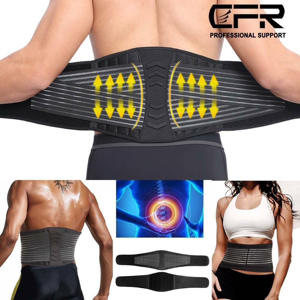 Lumbar Support Lower Waist Back Belt Brace Pain Relief Sciatica Herniated Disc