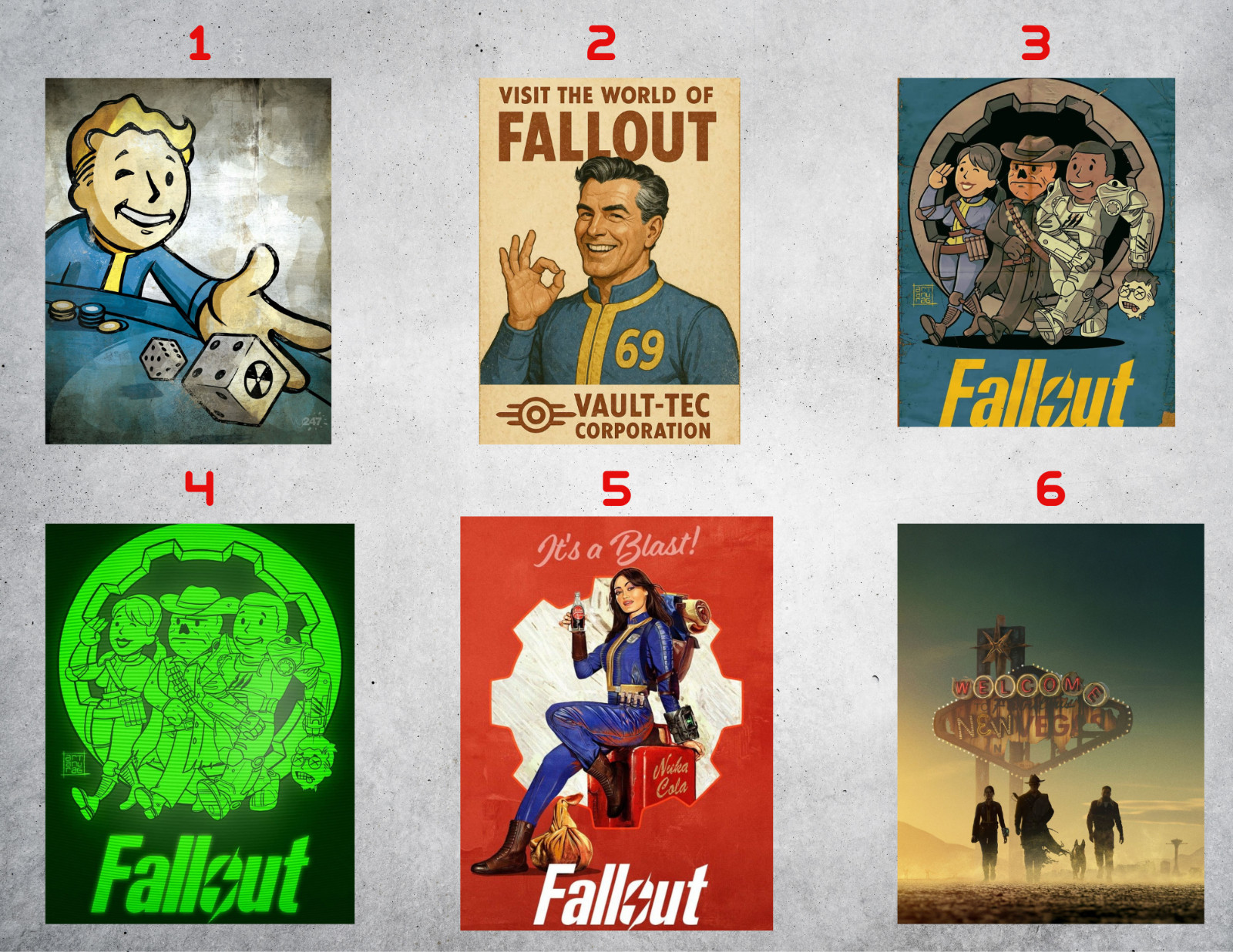 Fallout Video Game Wall Collage Poster Prints