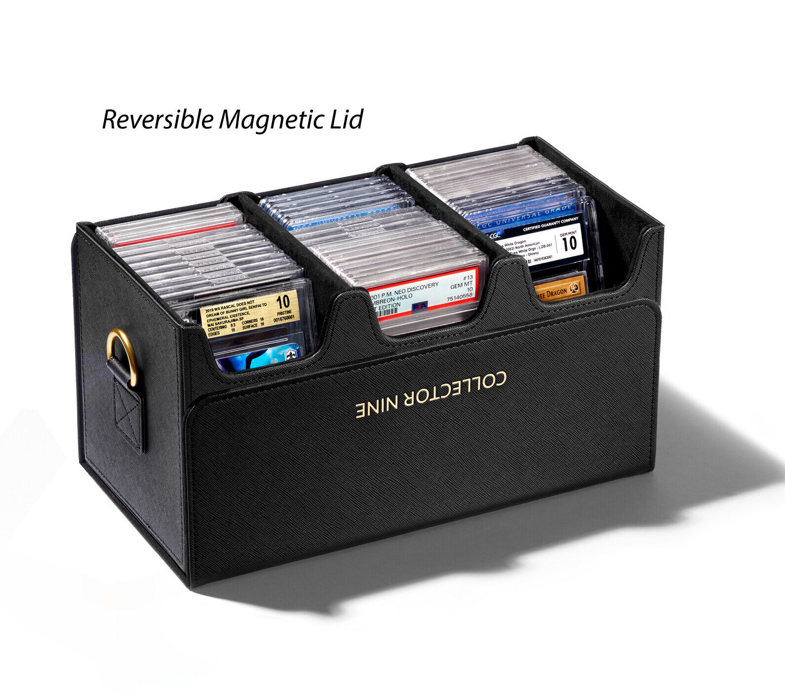 PSA-BGS-CGC Storage Case w/ Slot & Strap Option | Home Travel Magnetic Flip Box