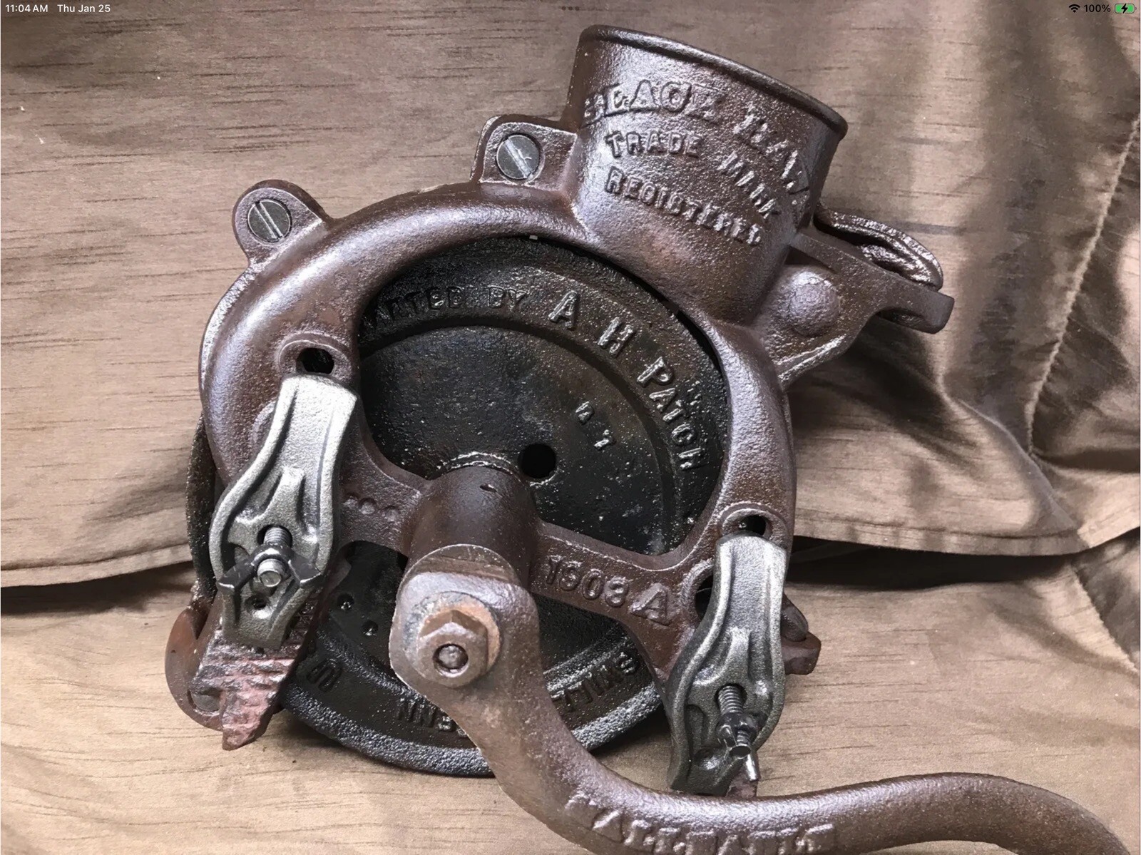 Cast Iron Black Hawk Corn Sheller Mounting Bracket Clamps