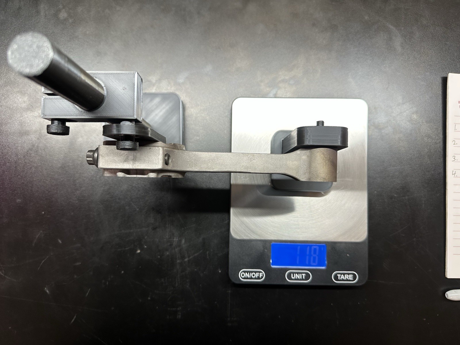 Connecting Rod Balancer Stand/Jig |Black 3/D Printed PLA|