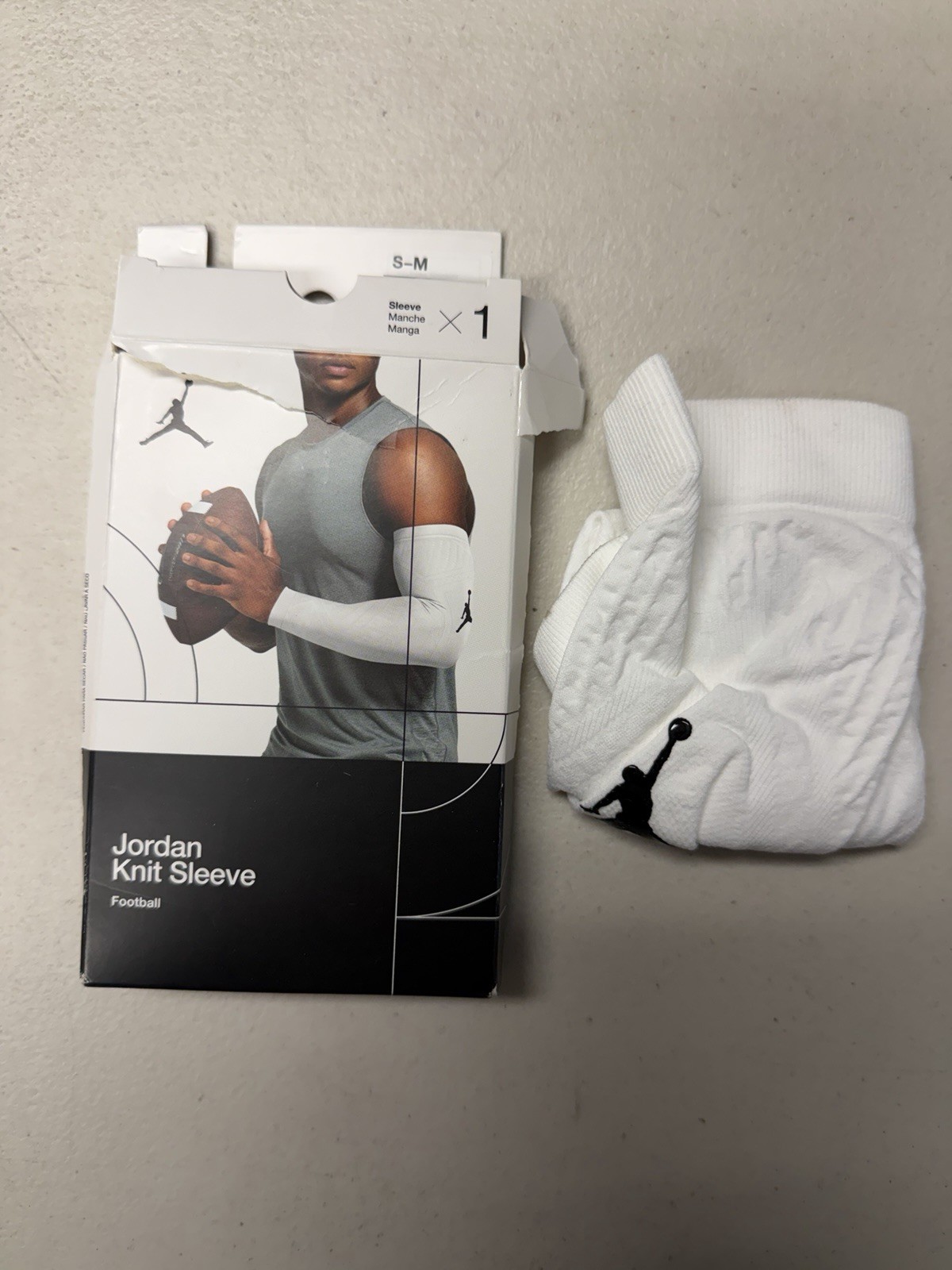 Nike Jordan Knit Arm Sleeve Men's S/M Football White