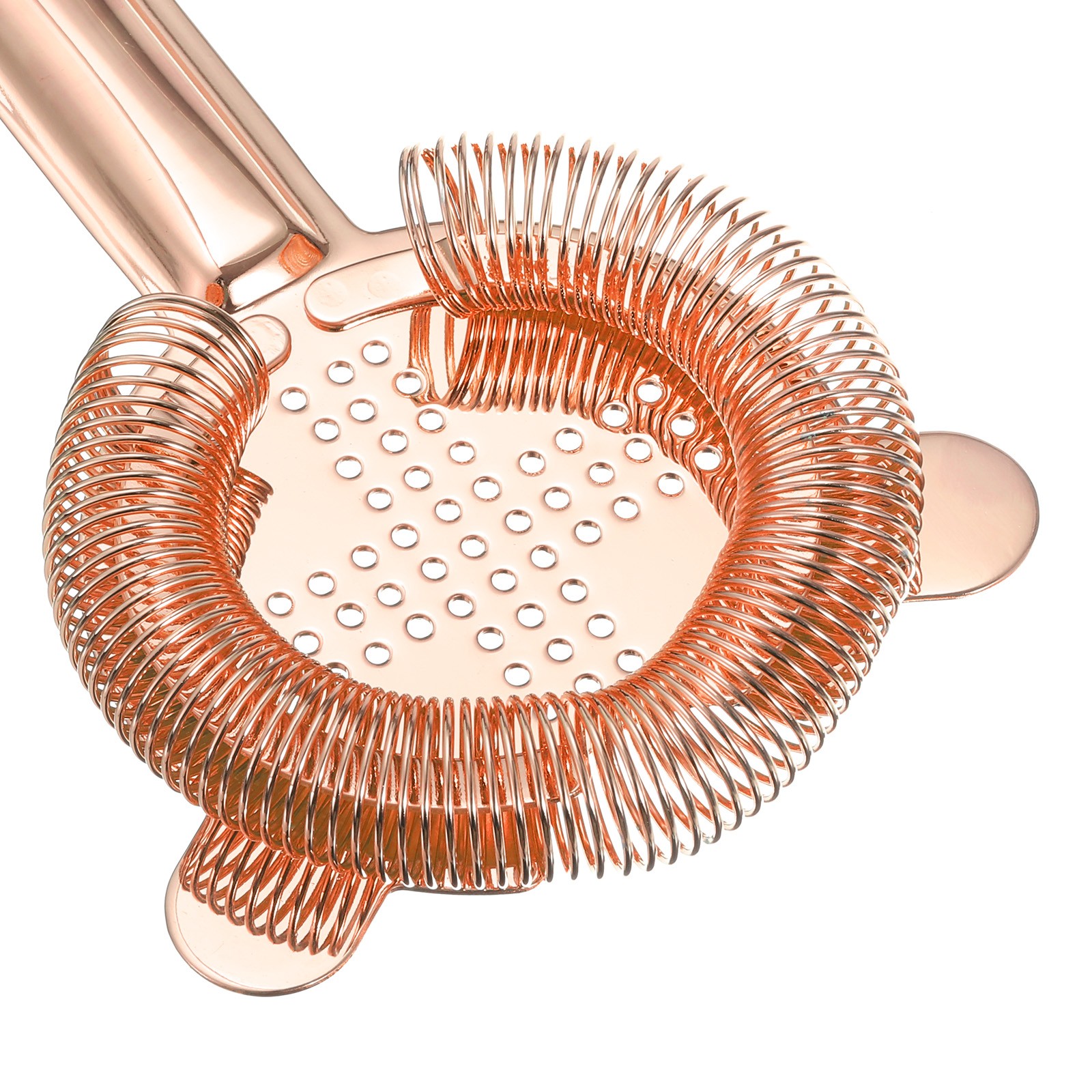 Cocktail Strainer, 1pcs Stainless Steel Bar Strainer for Drink(Rose Gold, 160mm)