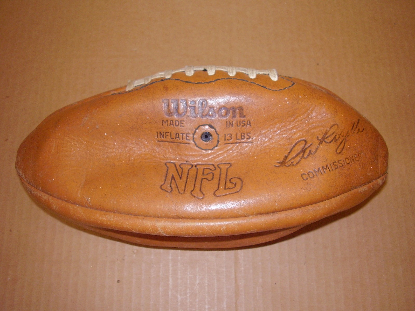Wilson NFL Pete Rozelle Vintage Football Ball Possible Bart Starr Signature READ