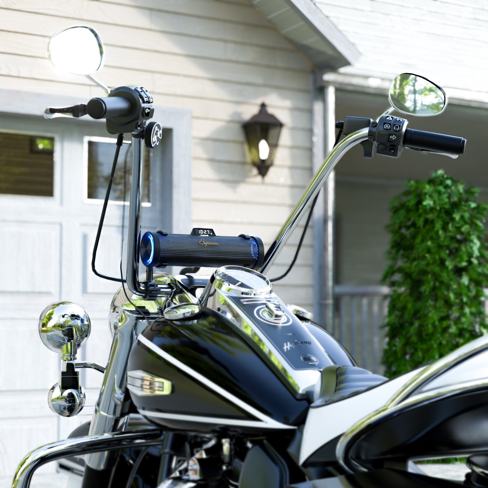 Waterproof Bluetooth Motorcycle Stereo 6 Speaker Soundbar Audio Radio MP3 System