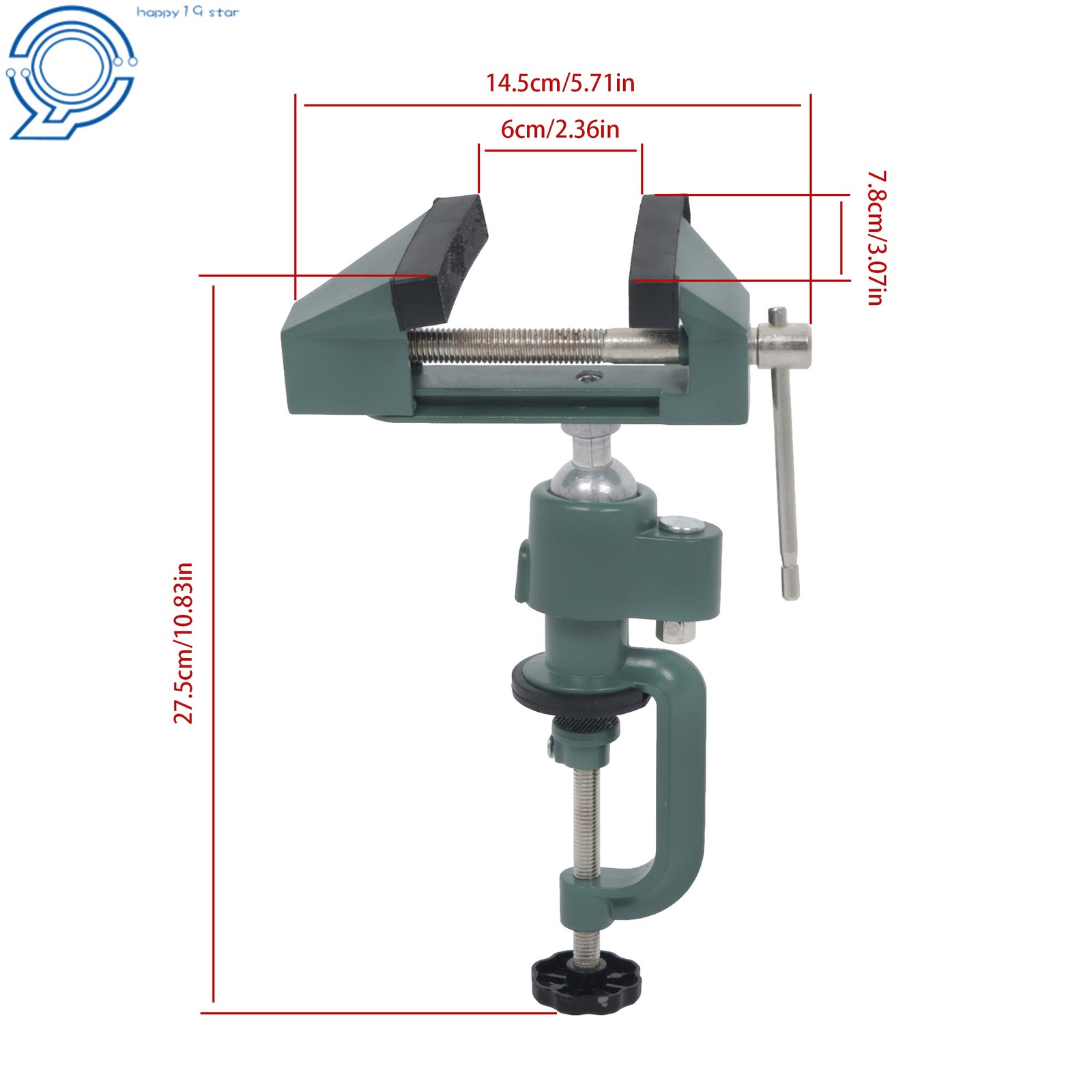 Work Bench Clamp 360° Swivel Rotating Hobby Crafts 3" Table Bench Vise Universal